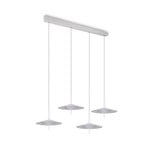LED piekaramā lampa „Amalo“, matēti balta, garums 146 cm, CCT, 4 spuldzes.
