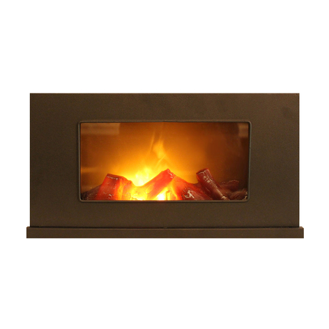 LED-Laterne Fireplace, flackernd, Breite 40 cm