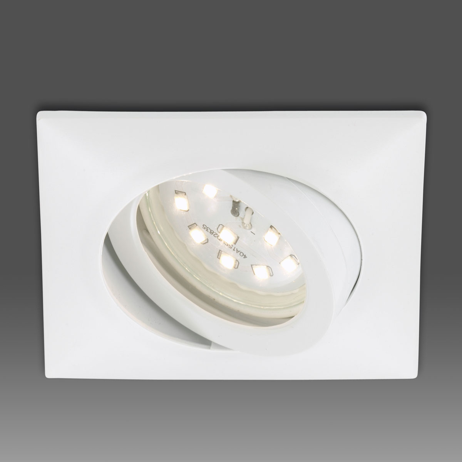 Brilonger Rectangular LED recessed light Erik, white, for Living / Dining Room, plastic, 5 W, energy efficiency: A+, L: 8.2 cm, W: 8.2 cm