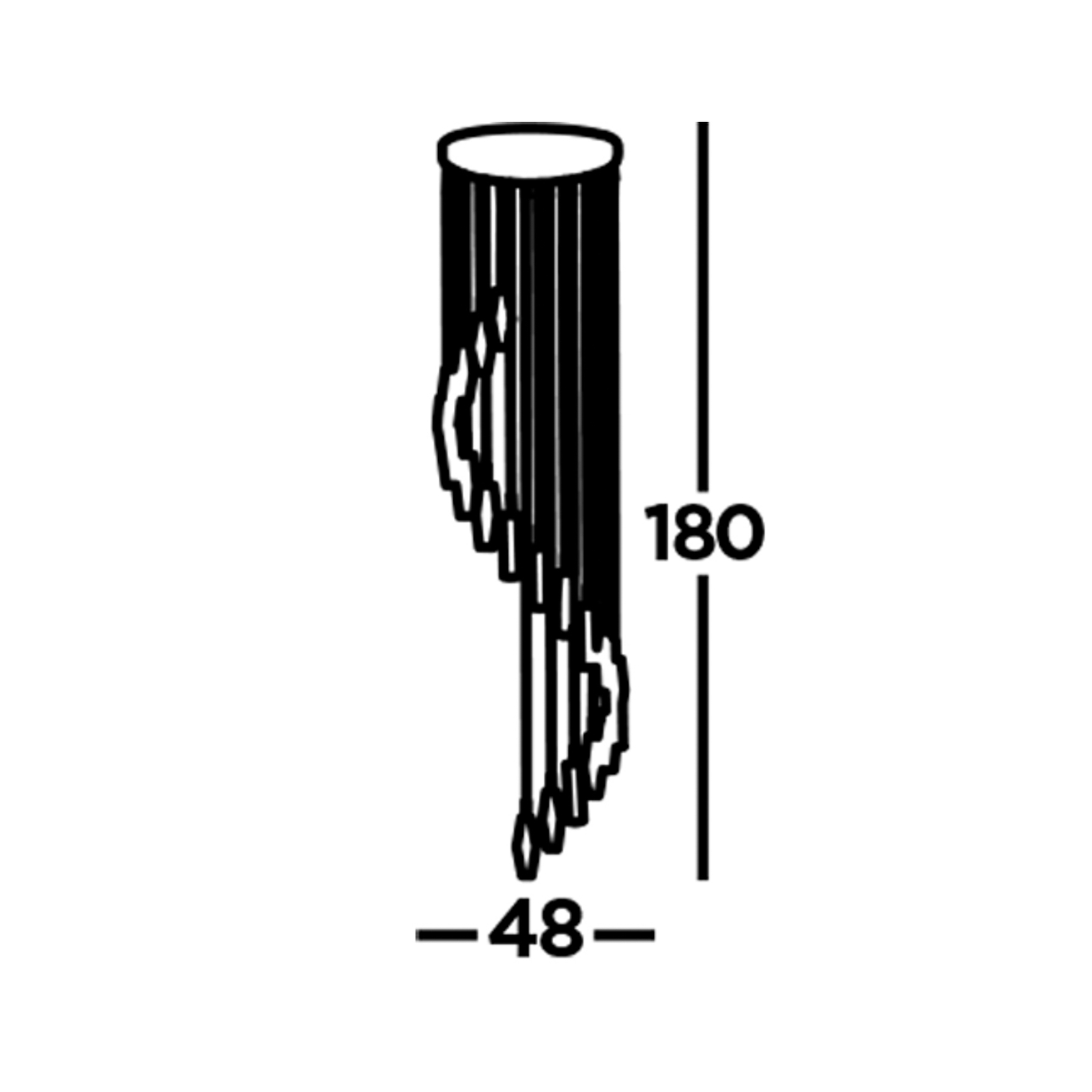 Lampă suspendată Sculptured Ice, 9 becuri, crom/limpede, sticlă, G4