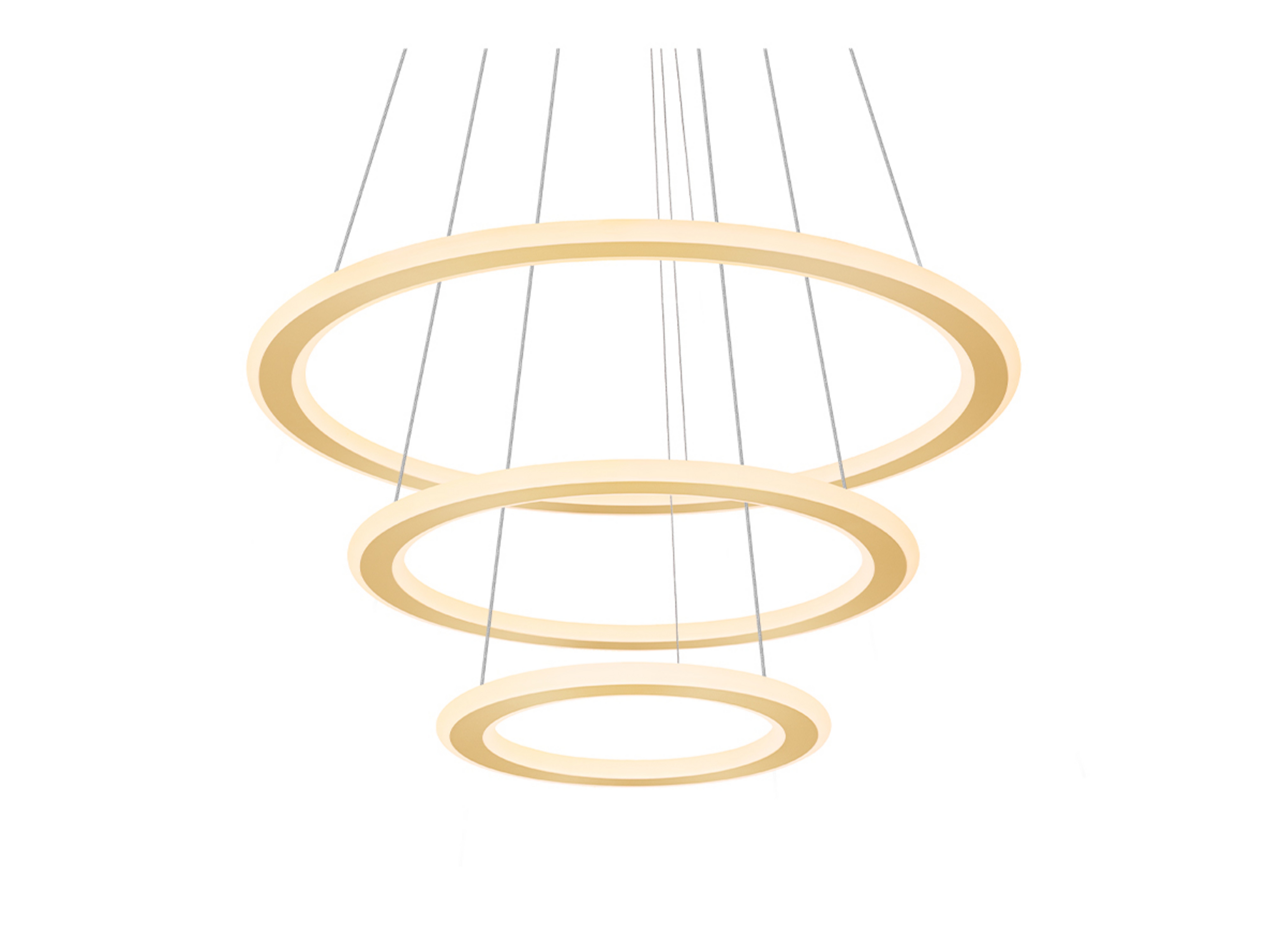 One Flat Suspension Triple 2700/3000K Brass - SLV