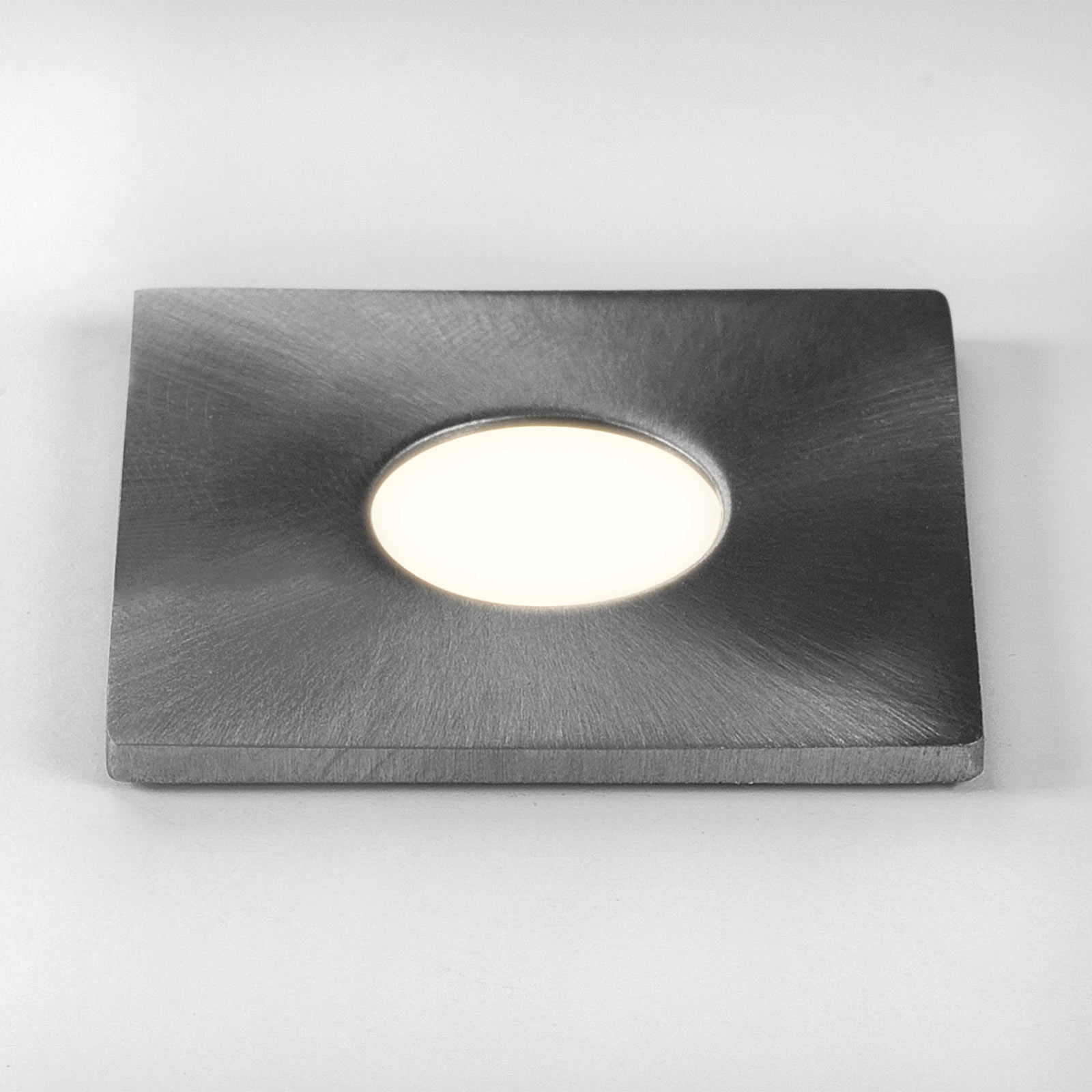 Astro Terra 28 Square LED recessed light, IP65, for Bathroom, aluminium, stainless steel, 1 W, energy efficiency: A, L: 2.8 cm, W: 2.8 cm, H: 0.1 cm