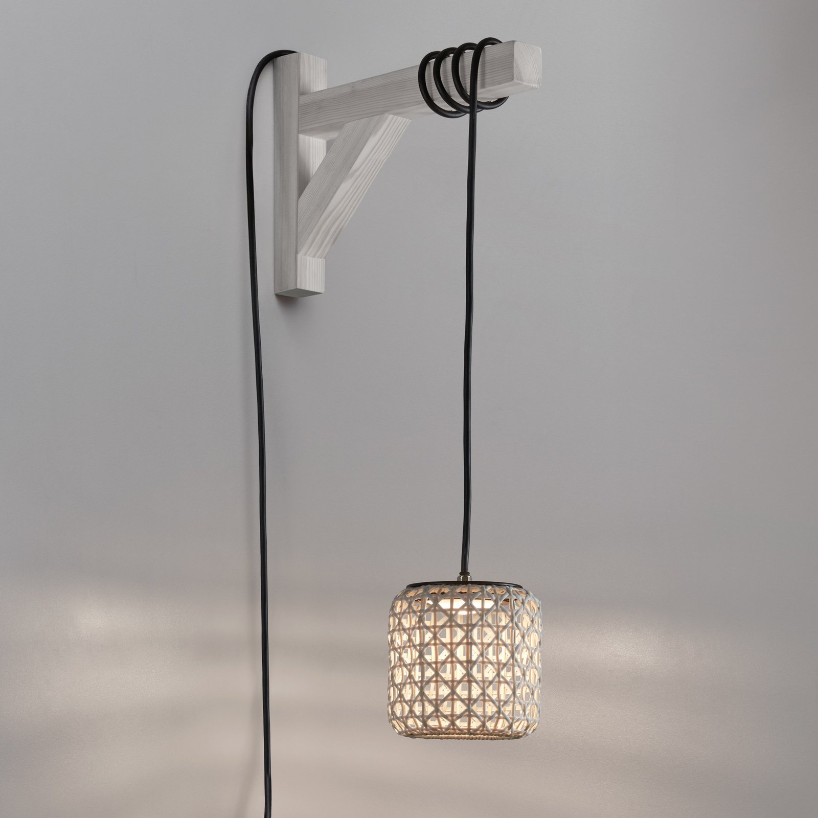 Bover Nans S/16/H Candeeiro suspenso LED, ficha, bege