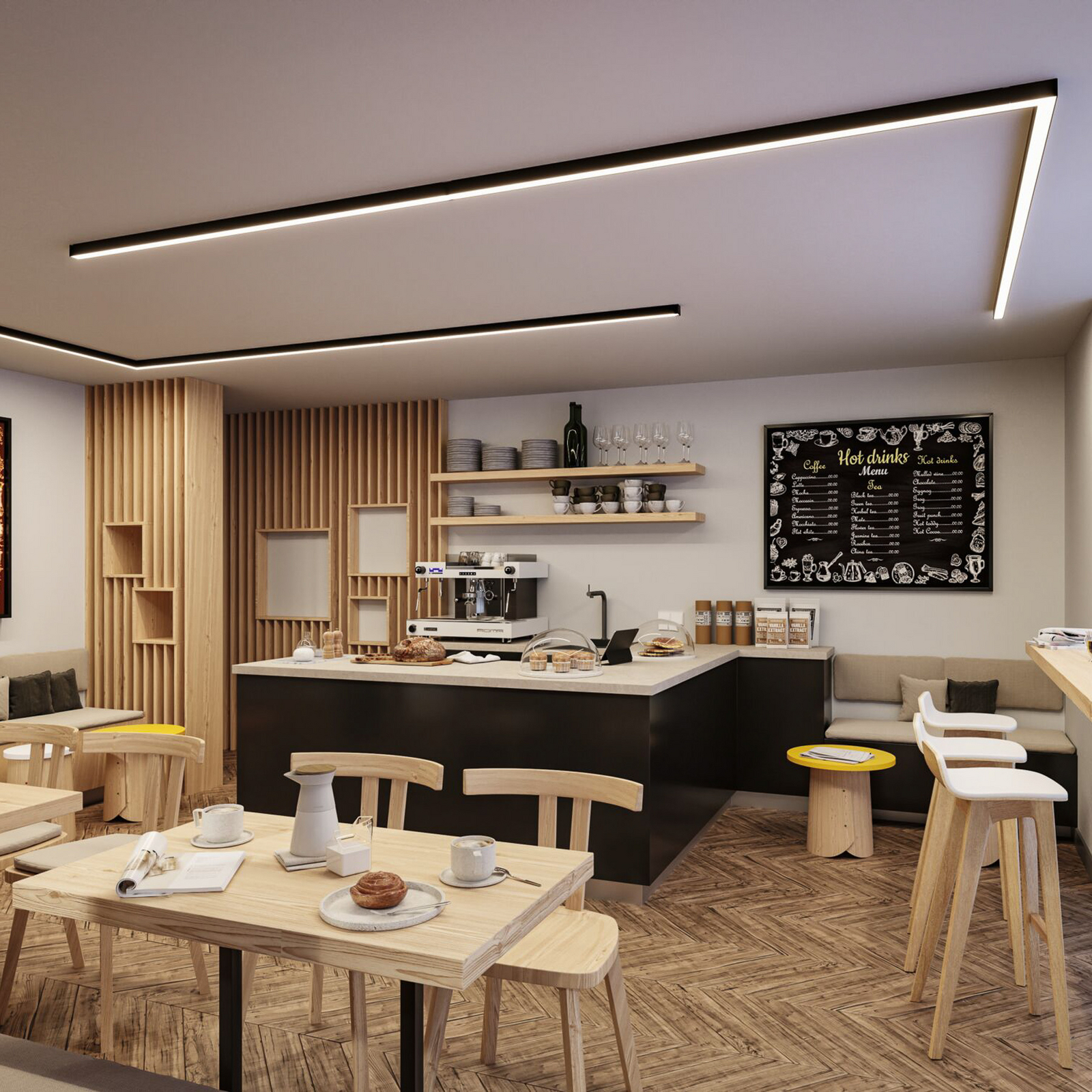 Paulmann LED gaismas sloksne Linion, melna, 150 cm, 3000 K