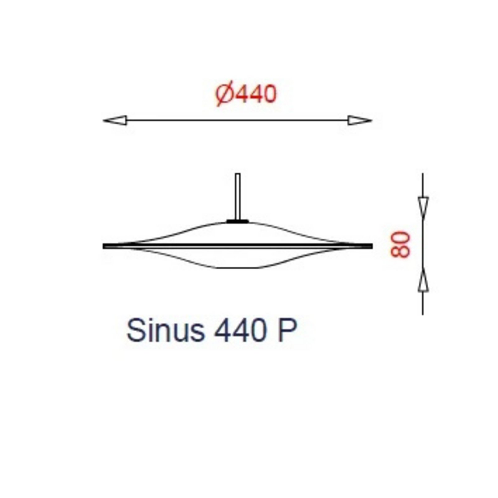 Sinus 440P LED Pendant - Piet Hein