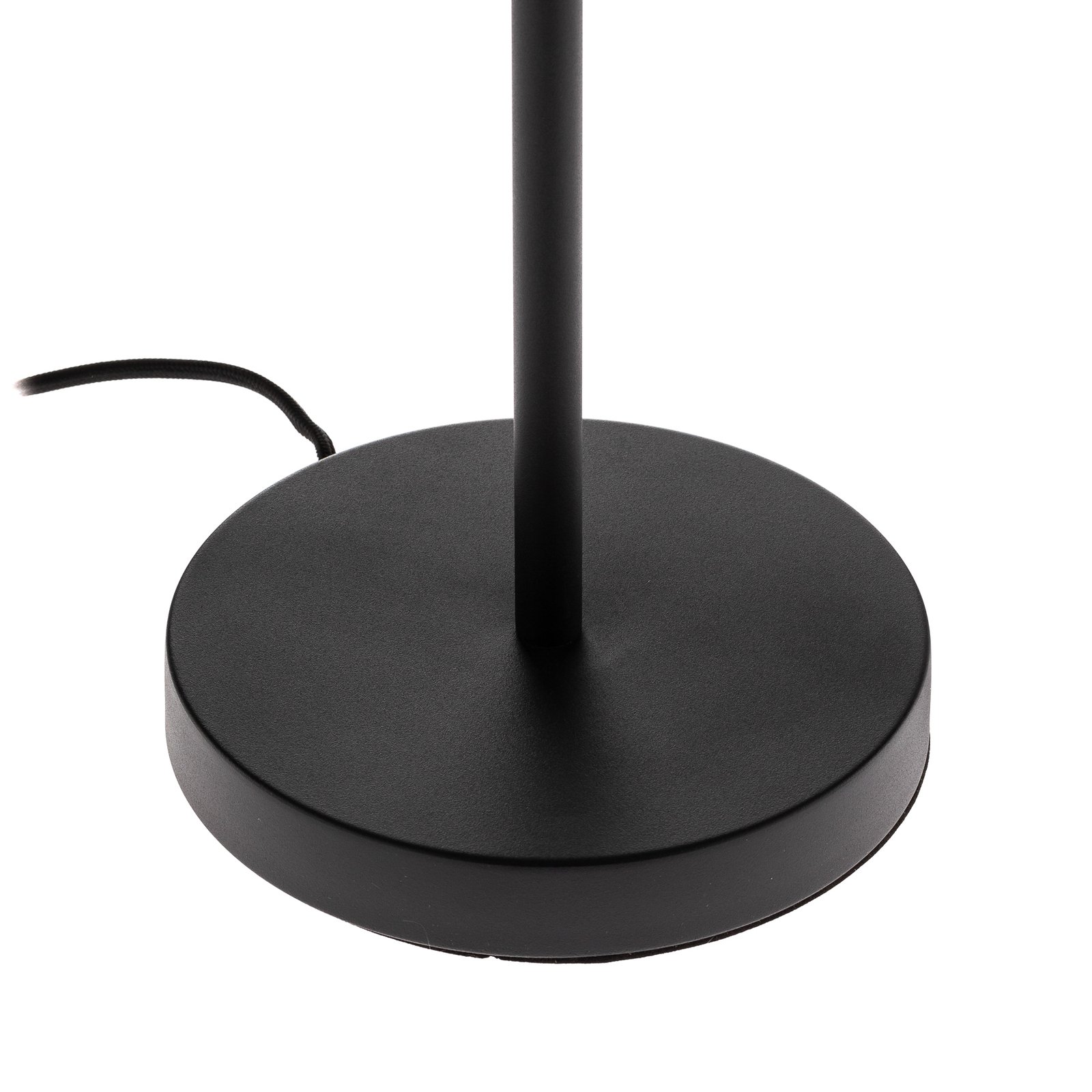 Lucande Sotiana table lamp, glass globe, black