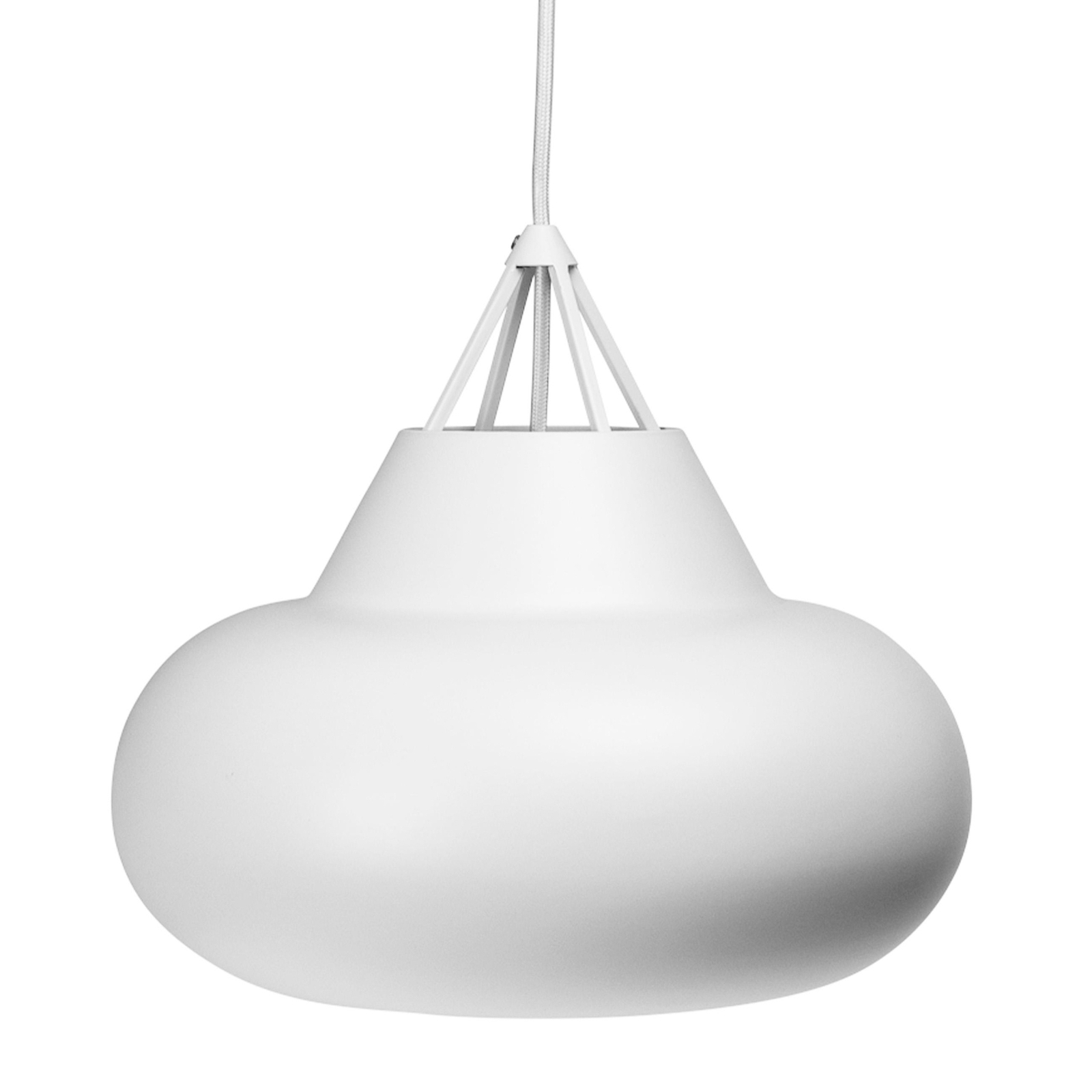 Dyberg Larsen Polo hanglamp, wit, Ø 29 cm, metaal