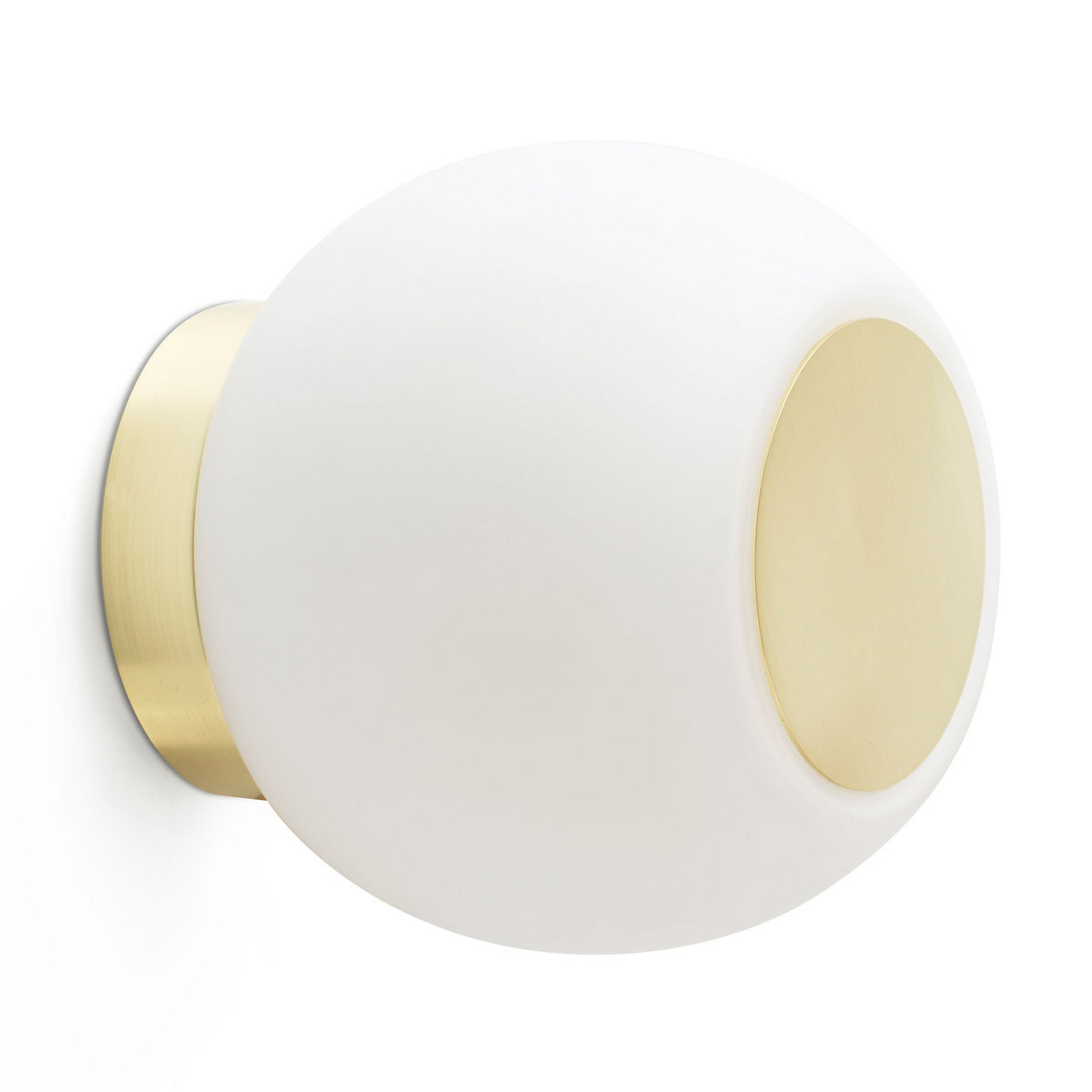 Moy LED-vegglampe, gull/hvit, glasskjermer – Faro