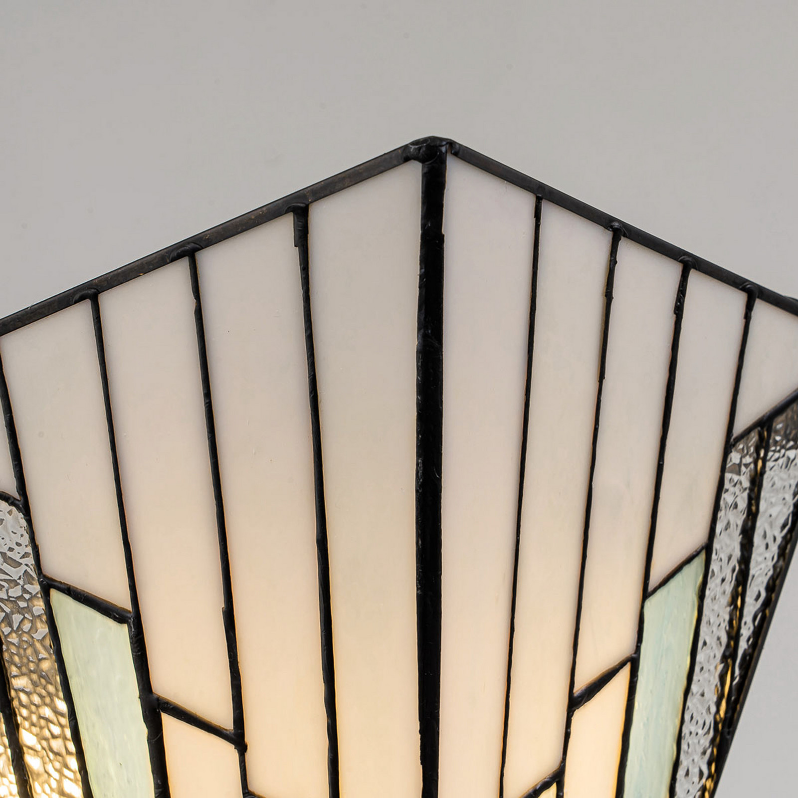 Elstead Aplică de perete Alderley stil Tiffany bronz de epocă - Camera de zi / sufragerie - bronz colorat - Sticlă