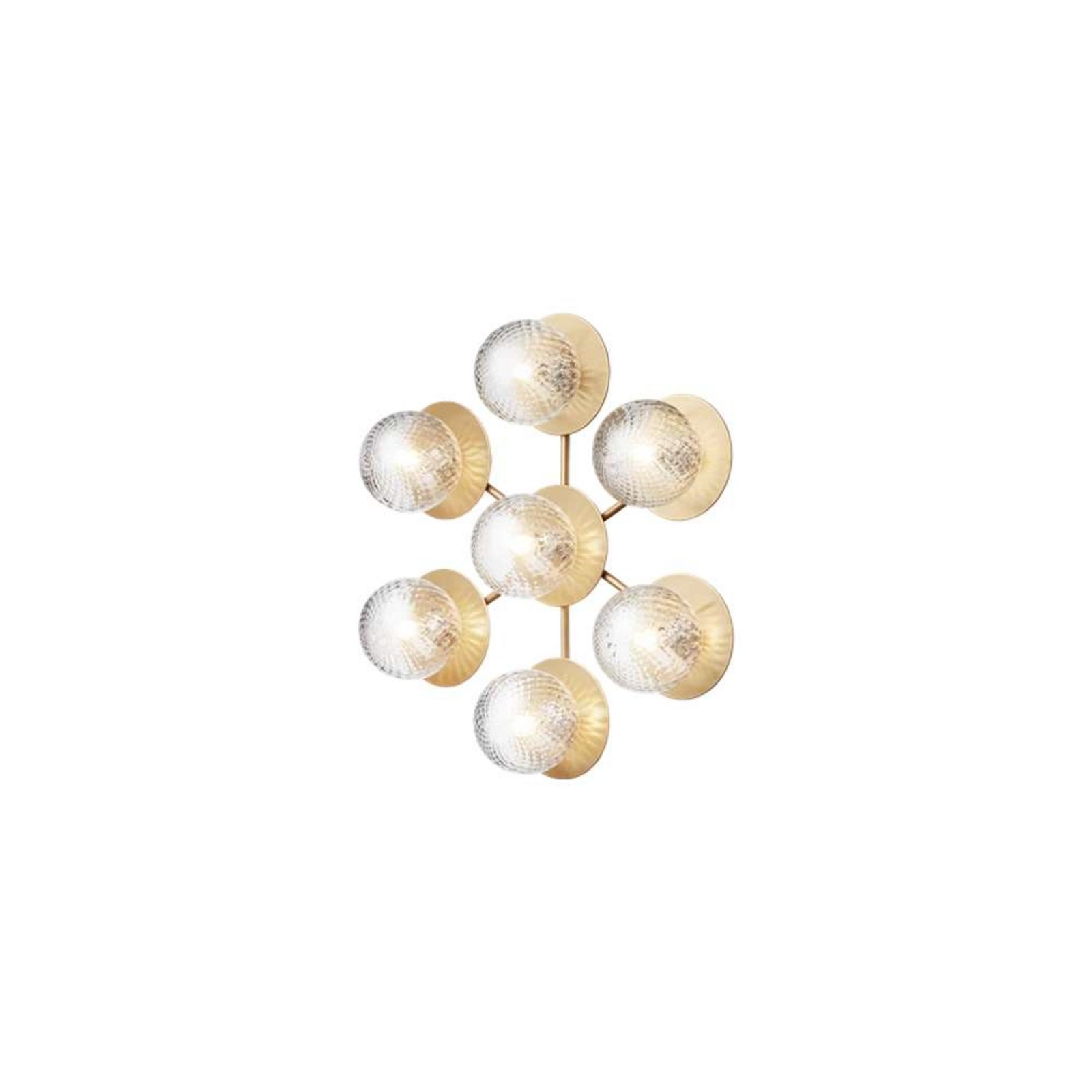 Liila Star Vägglampa/Plafond Nordic Gold/Optic Clear - Nuura