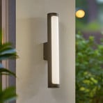 Lucande LED outdoor wall lamp Tuberia, anthracite, metal, Ø 7cm