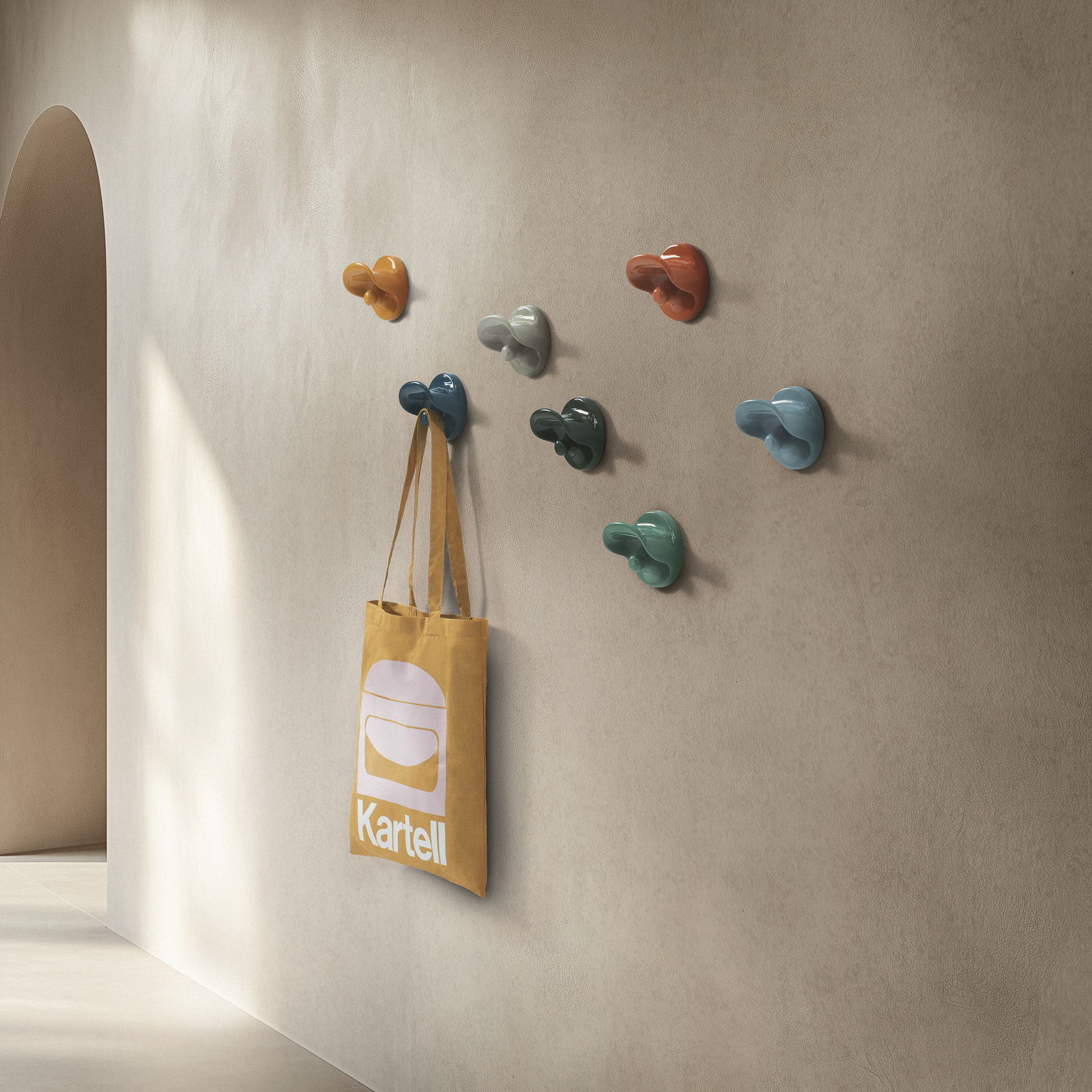 Patère, Ø 11 cm, verte - Kartell