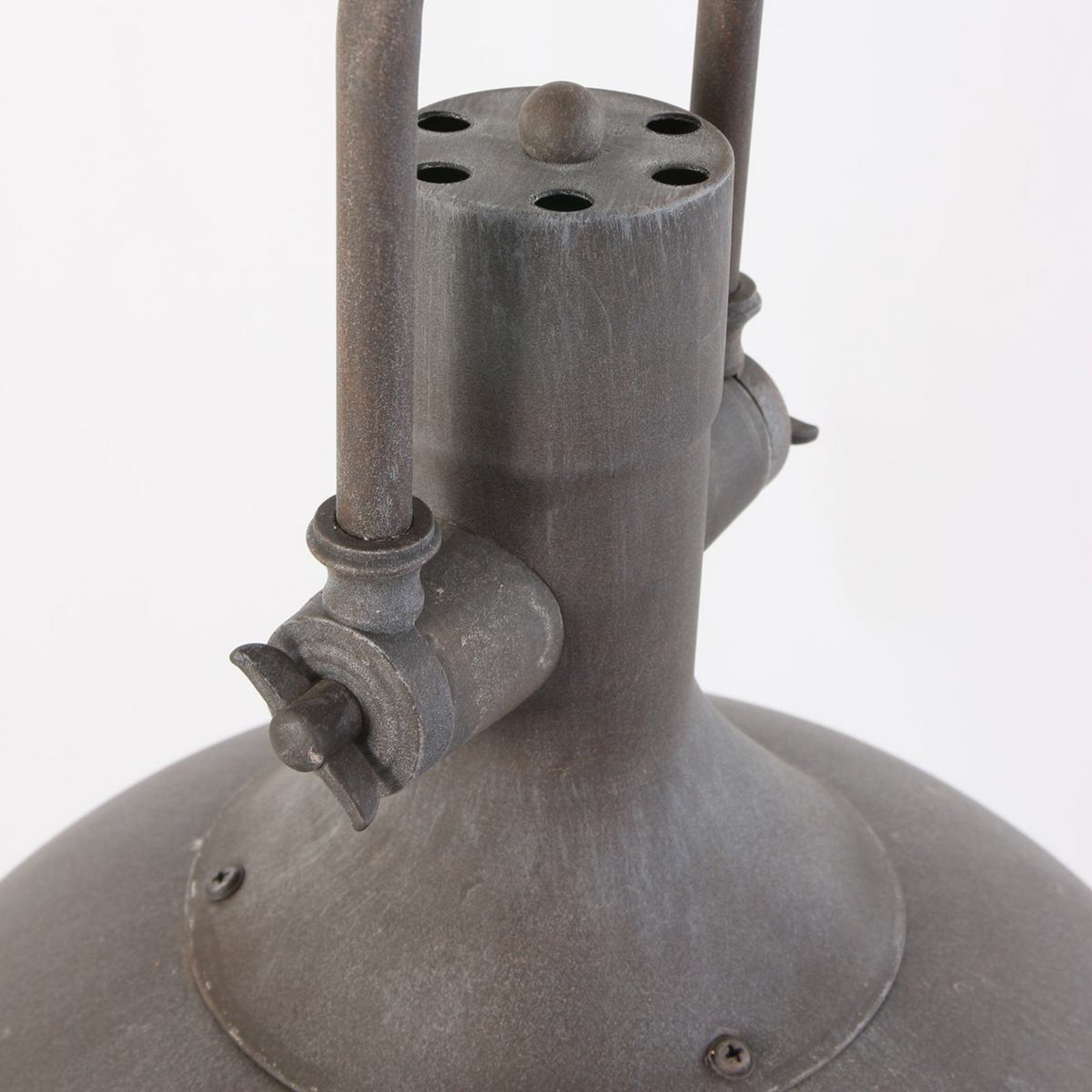 Hängeleuchte Eliga, braun, Metall, Glasdiffusor, E27