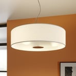 Lindby pendant light Josia, white, fabric, Ø 47 cm, E27
