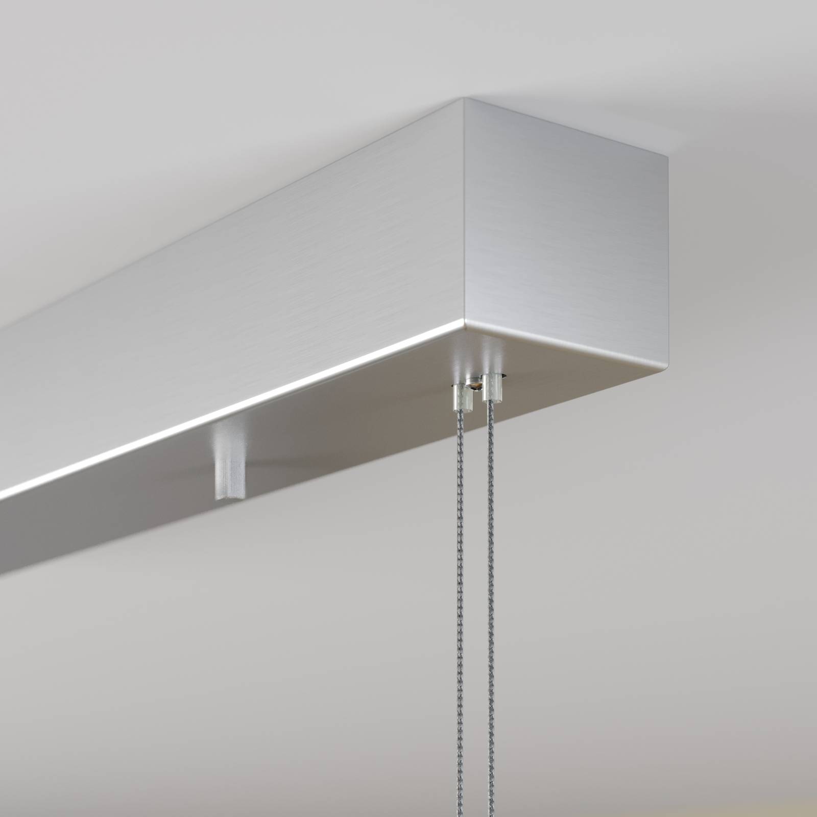 Lampa wisząca LED Lucande Arnik, 140 cm, nikiel, ściemniana