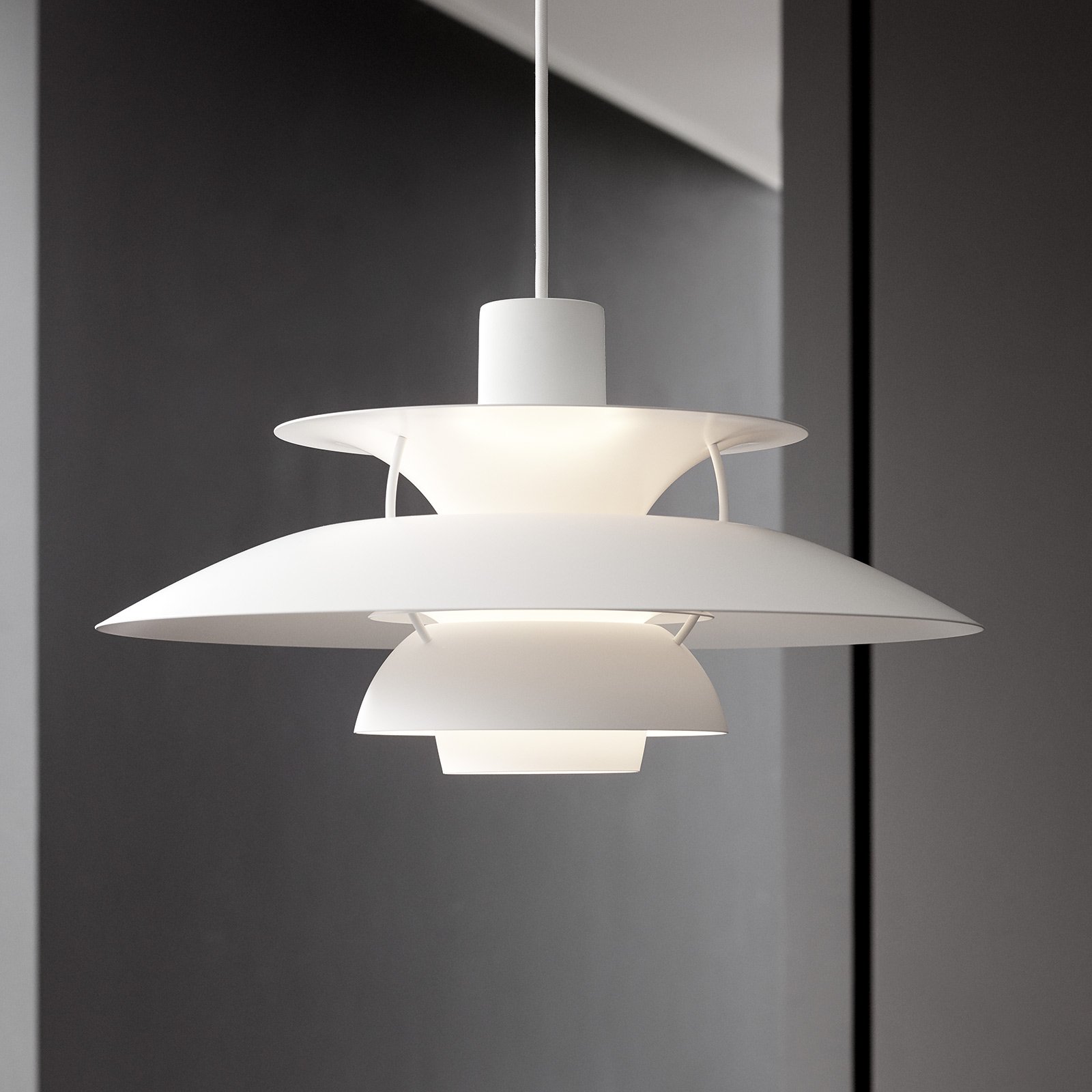 PH 5 Lampada a Sospensione Monochrome White - Louis Poulsen