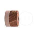 ALMUT 0239 wall lamp, sustainable, walnut/pink