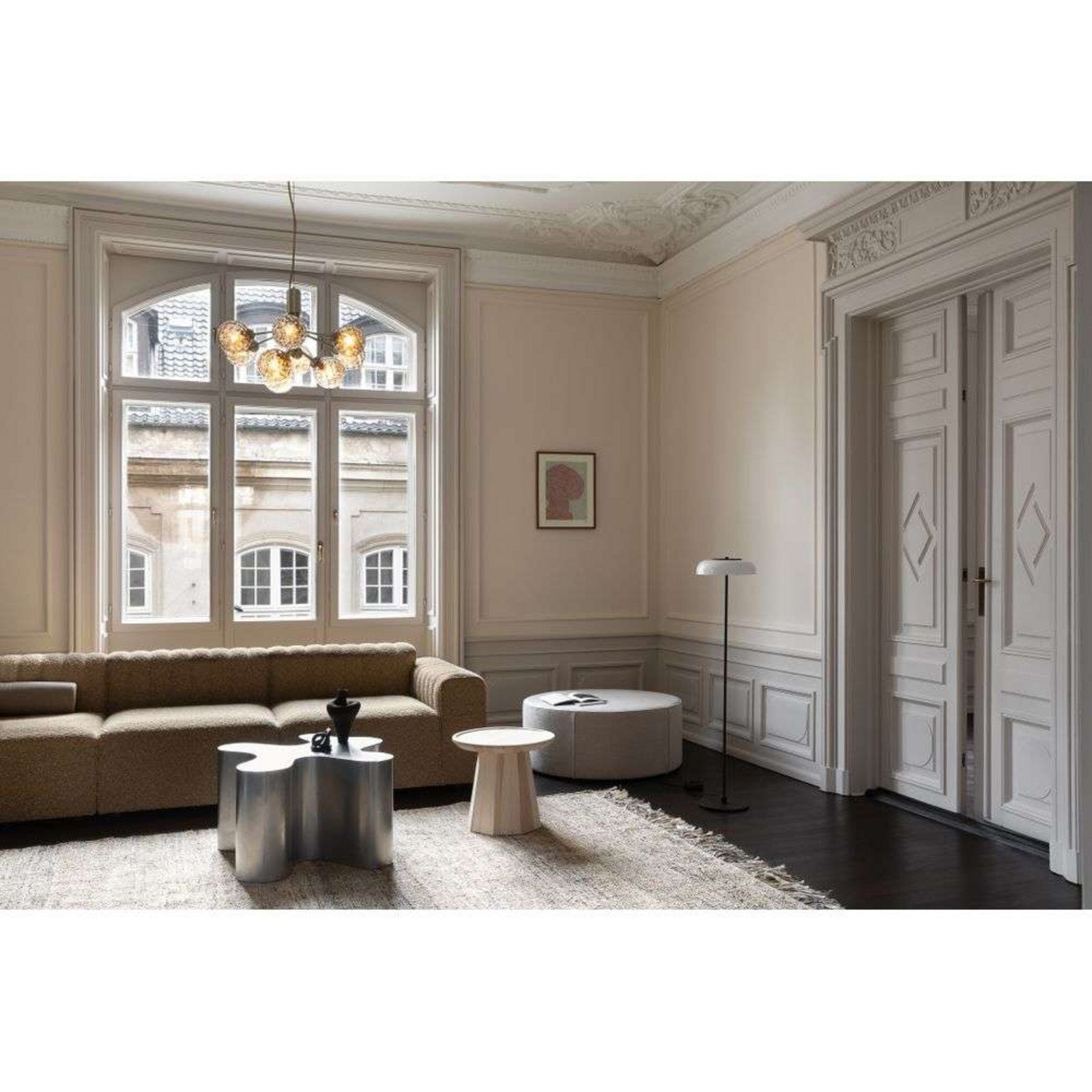 Nuura Aps Candelabru Nuura Apiales 9 Ø 60 cm culoare alamă/auriu - Camera de zi / sufragerie - Scandinavă - alamă periată auriu - Sticlă