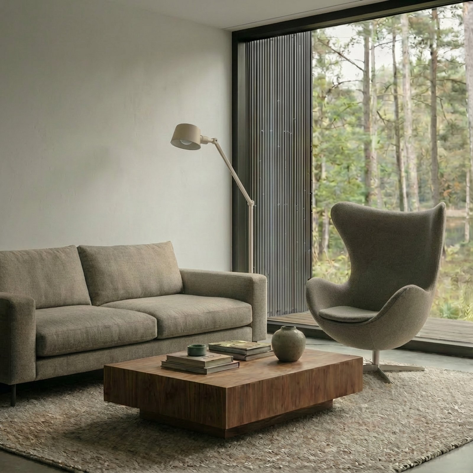 Silka vloerlamp, 173 cm, beige, verstelbaar, E27 - Lucande