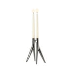 Abbracciaio candle holder, silver, height 25 cm, aluminium - Kartell