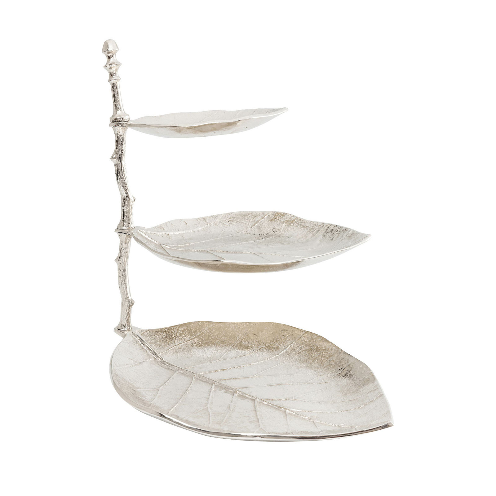 KARE Etagere Leaf, Aluminium, vernickelt, Höhe 46 cm