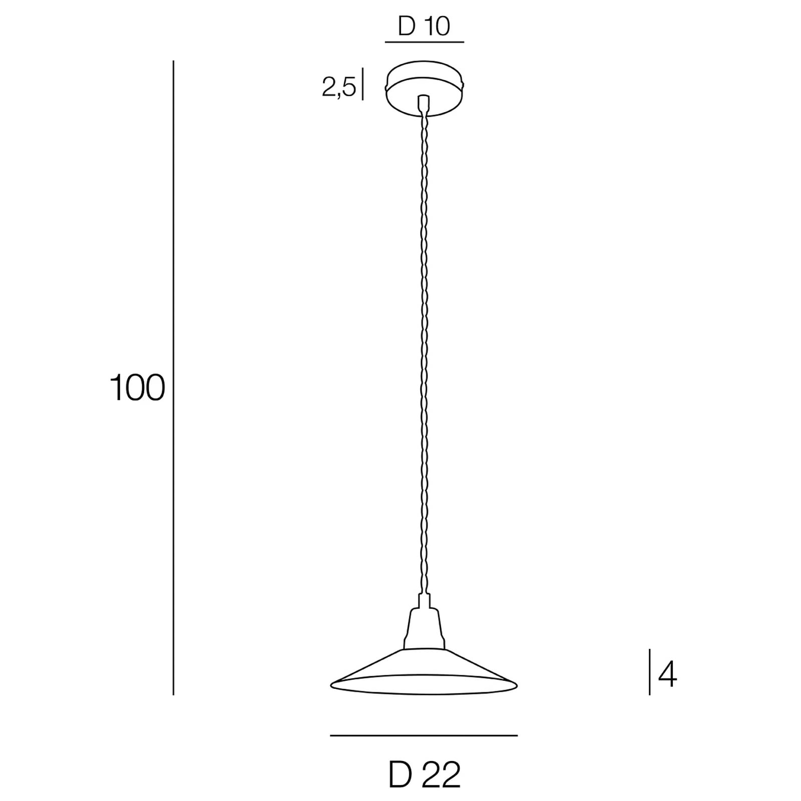 Suspenzijska svjetiljka Claudette, krem, Ø 22 cm - Corep SAS Suspenzijska svjetiljka Claudette, krem, Ø 22 cm - Corep SAS