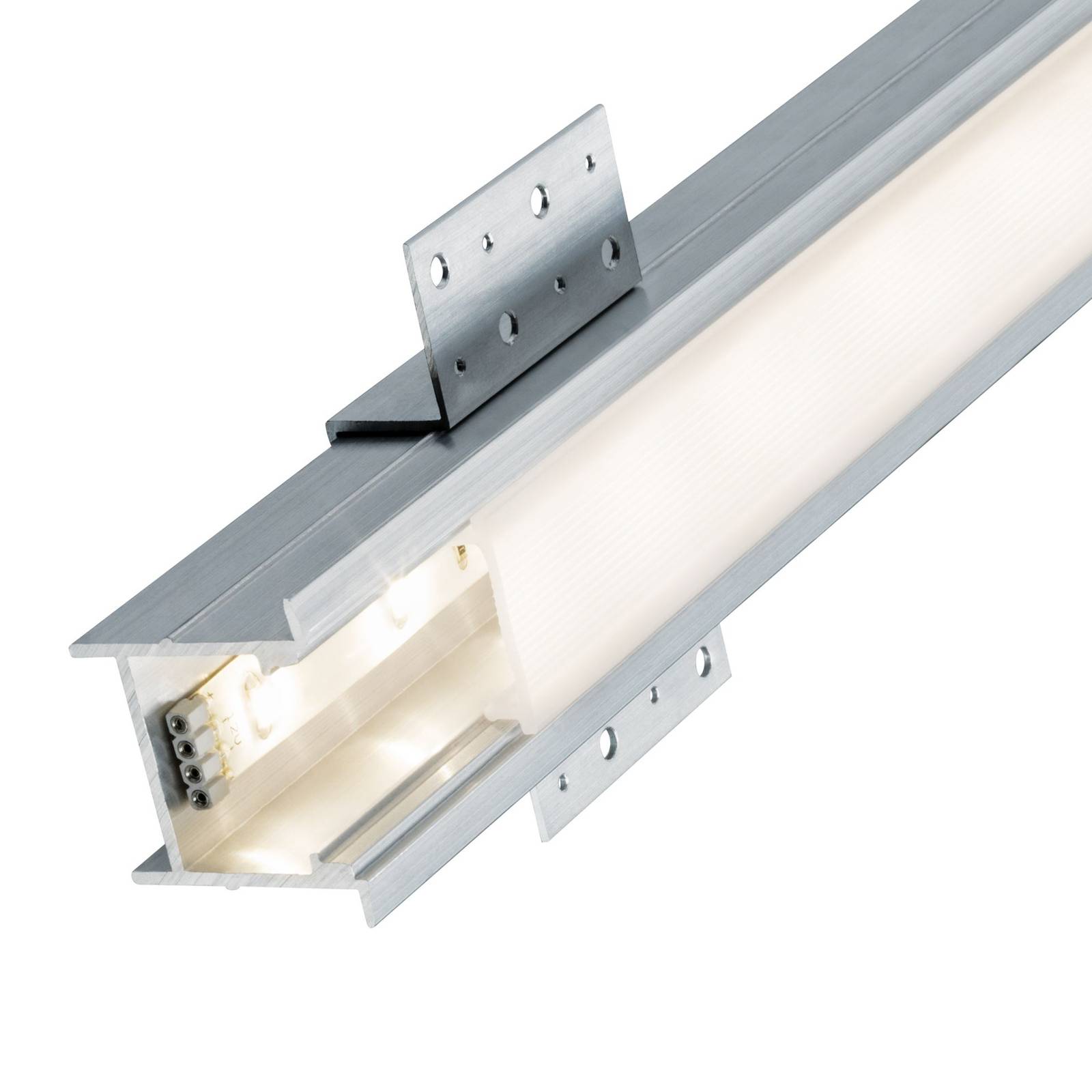 Paulmann Deep mounting profile for LED strip 1m, aluminium, plastic, L: 100 cm