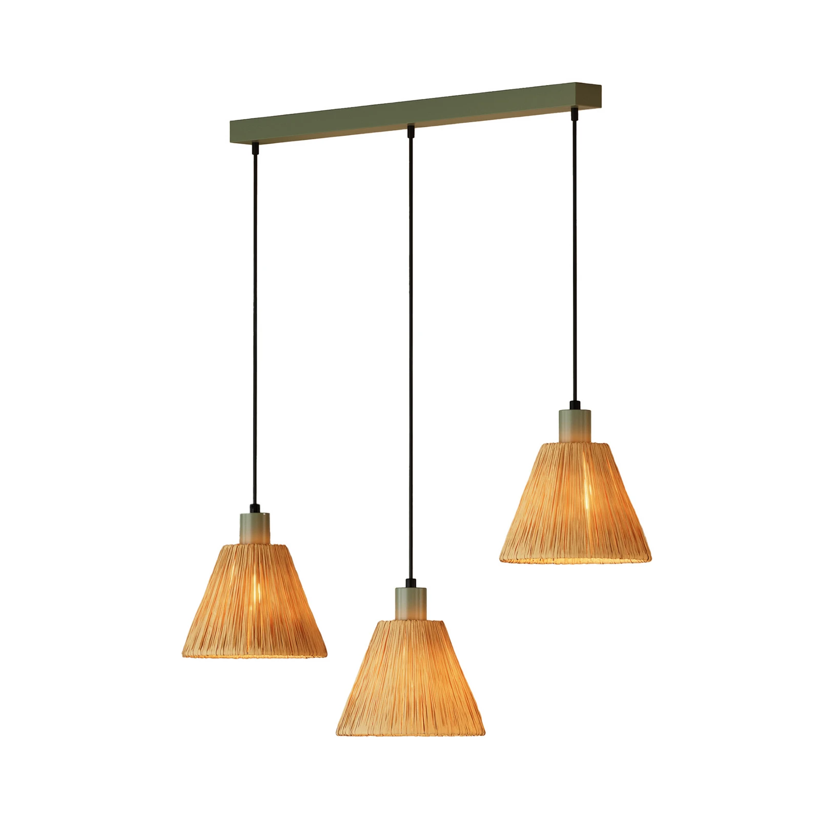 OSRAM Hängeleuchte Decor Raffia, 3-fl lang., Bast, natur