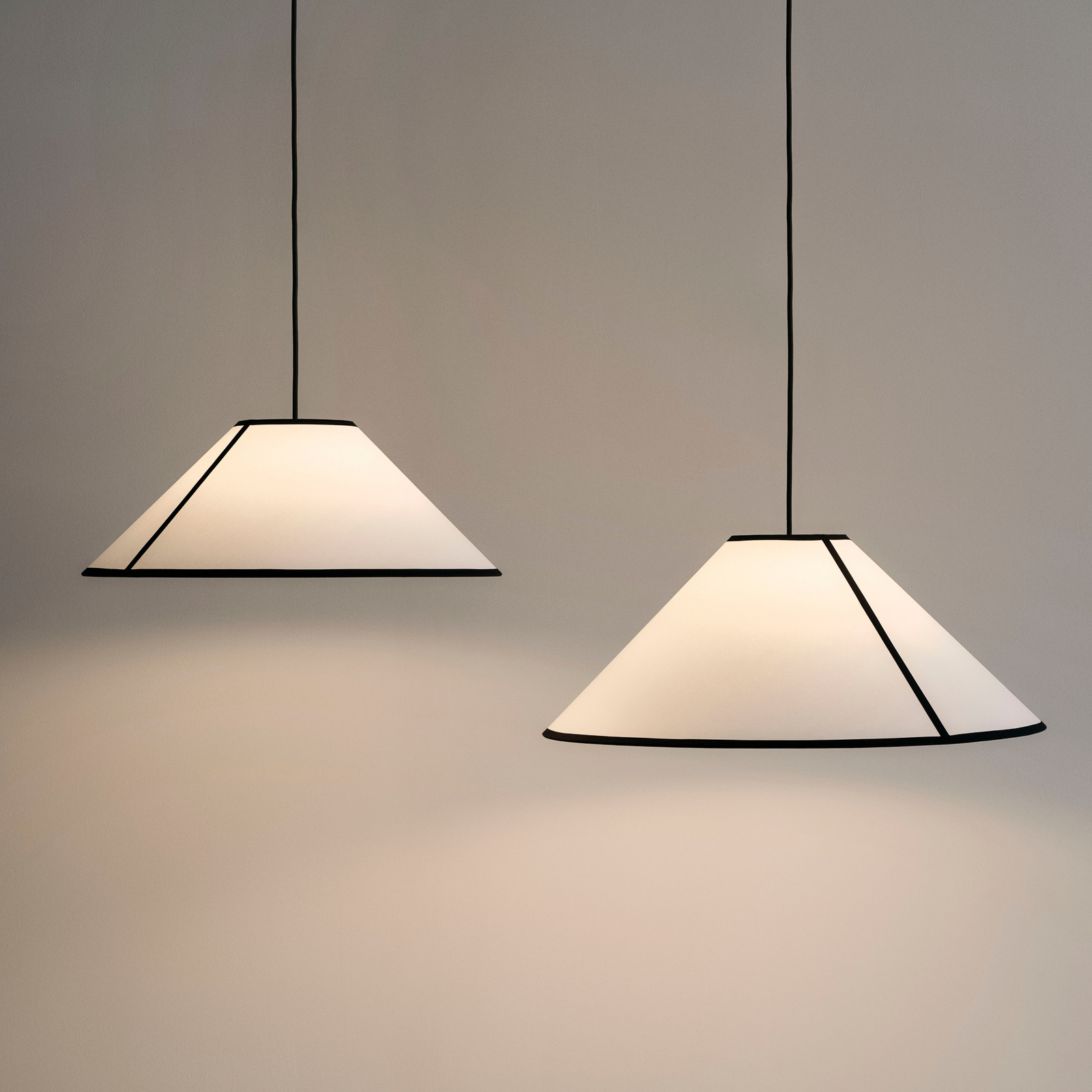 Lámpara colgante Ava, Ø 50 cm, blanco/negro, E27 - HAY