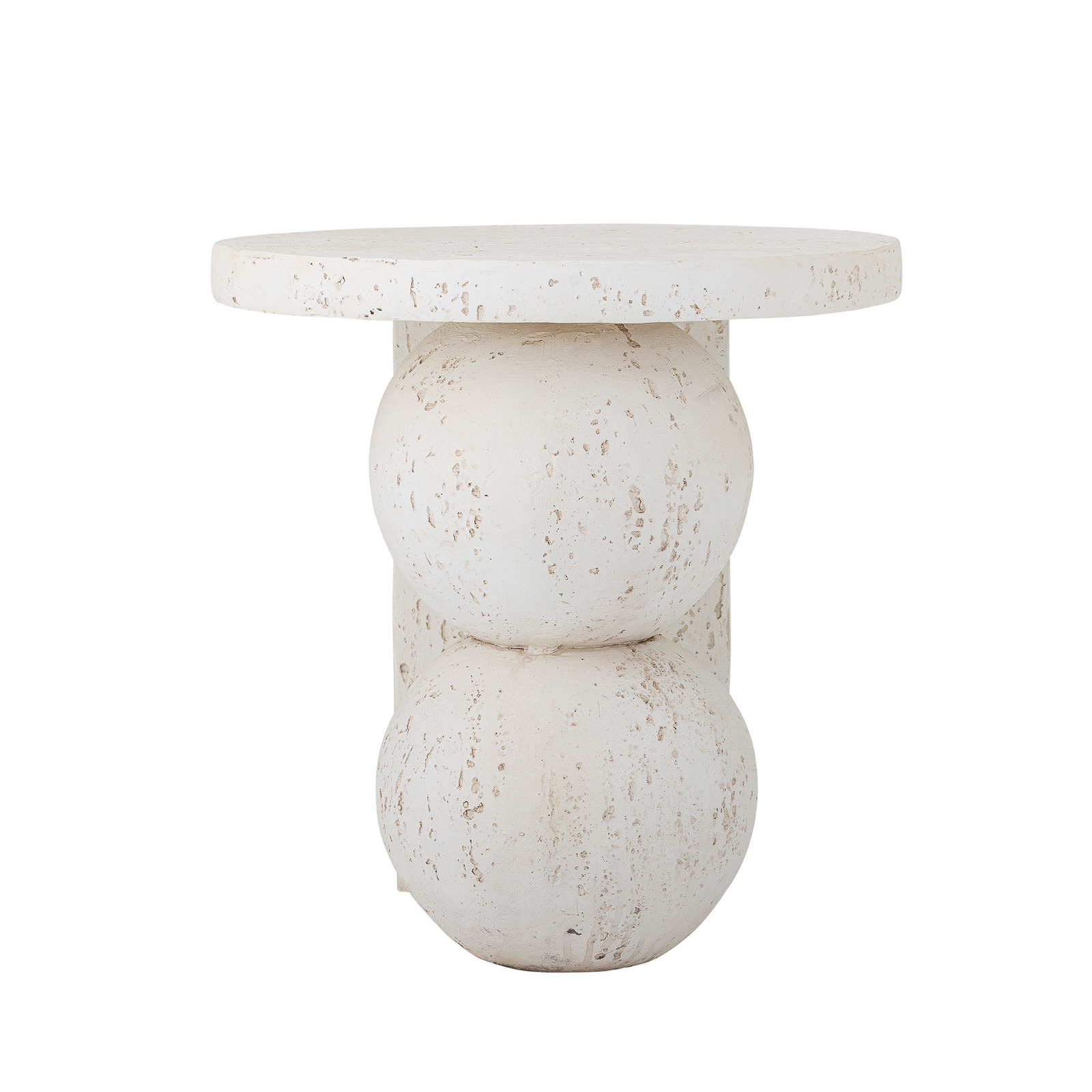 Table d'appoint Tally, blanche, hauteur 46 cm, résine - Bloomingville