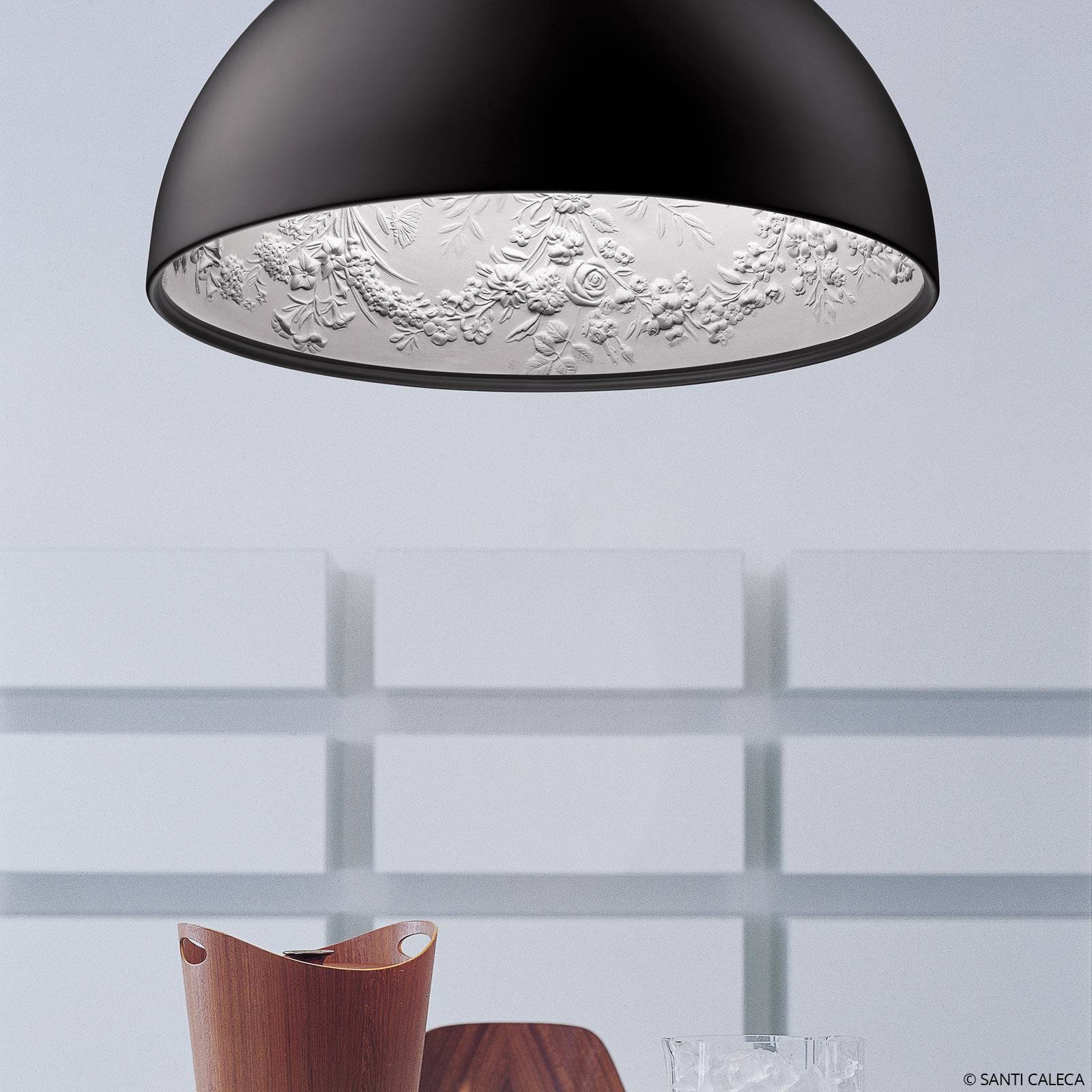 Lampa wisząca FLOS Skygarden 1, czarny matowy Ø 60 cm