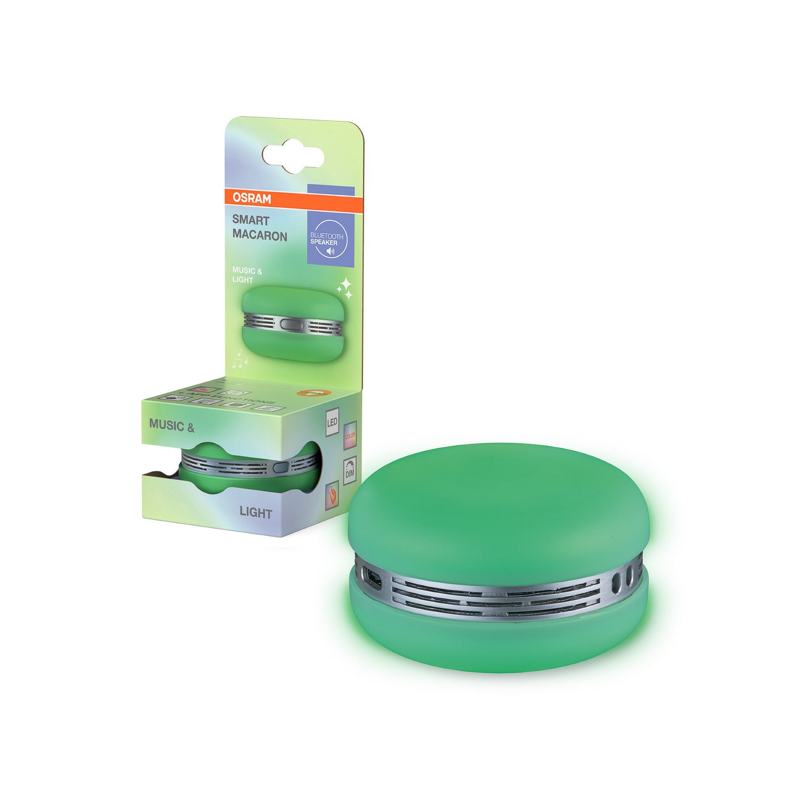OSRAM SMART+ Bluetooth LED-kaiutin MACARON, vihreä, akku