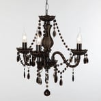 Black Perdita chandelier, three-light