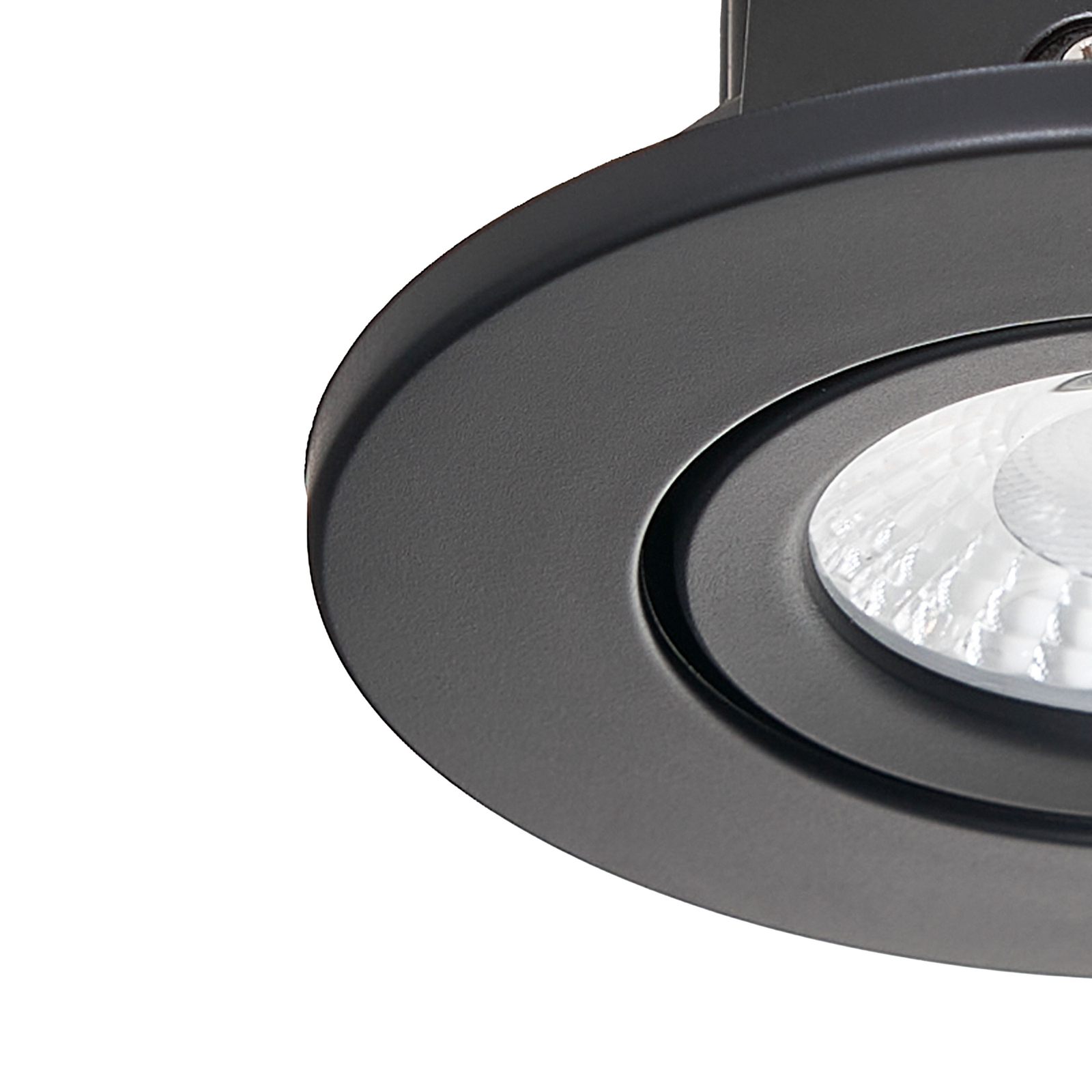 Arcchio Cyrian LED-innfellingslampe, IP65, svart