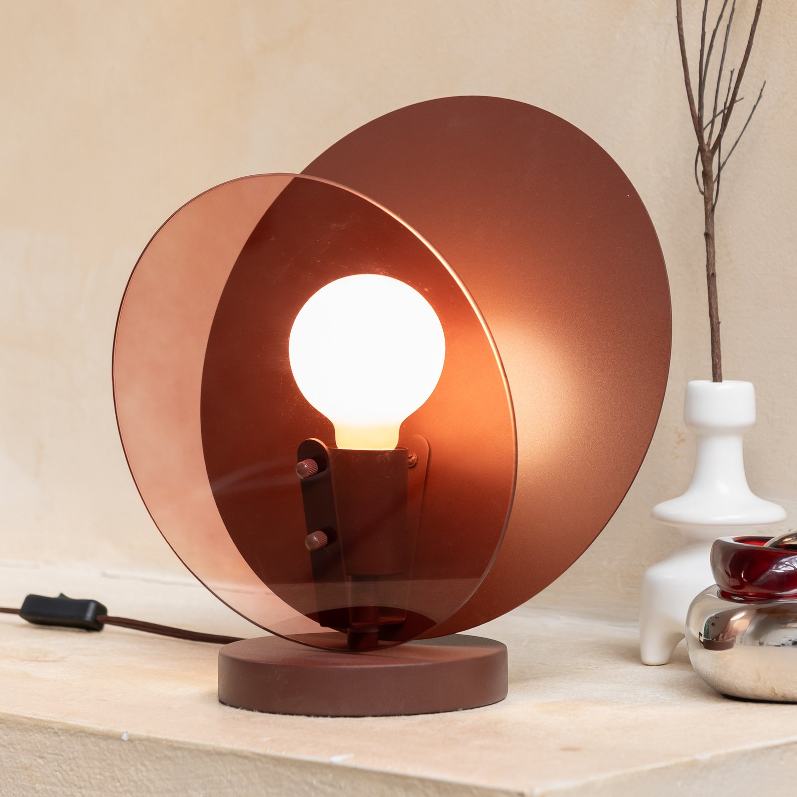 IT'S ABOUT ROMI Tischlampe Toledo, braun, Höhe 33 cm
