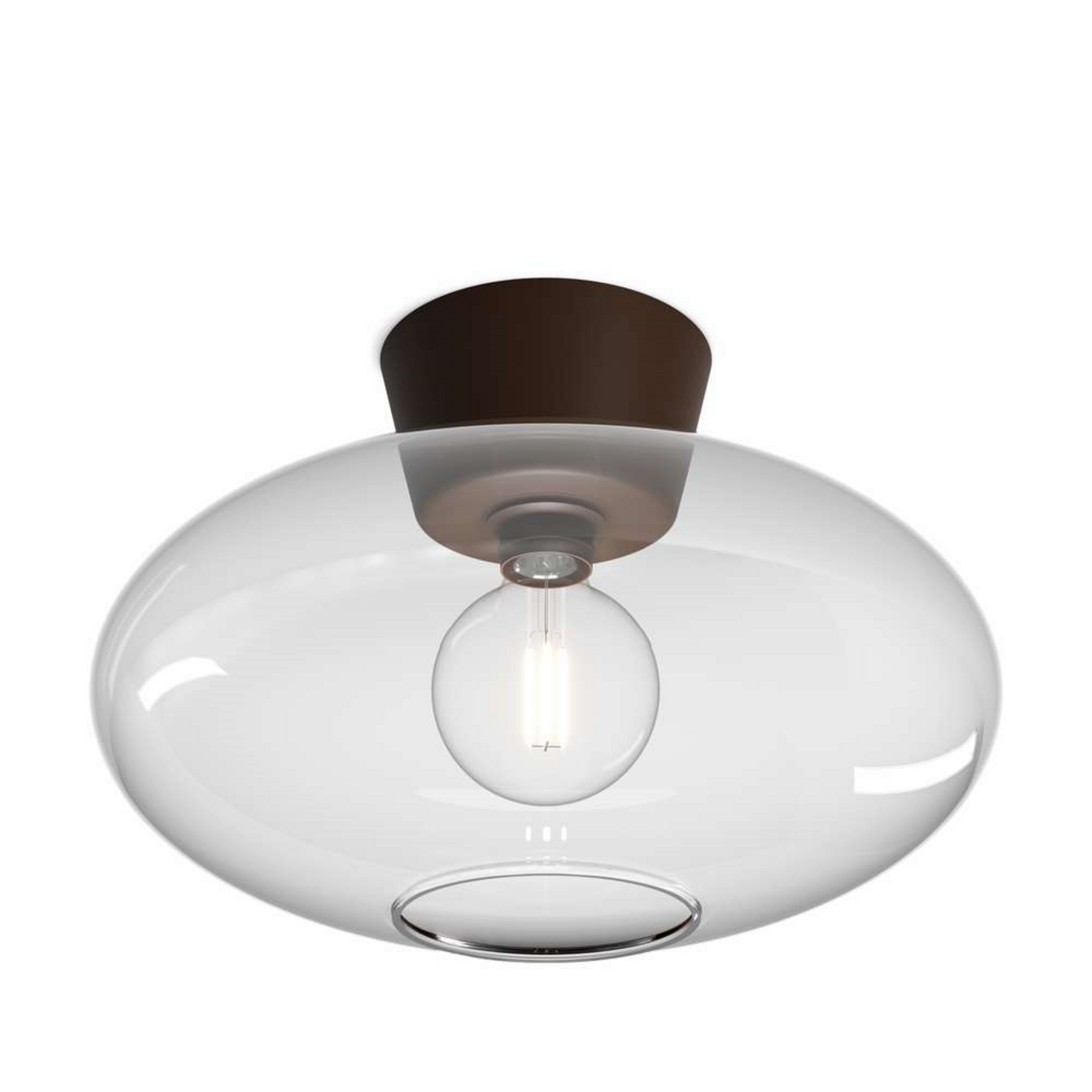 Bullo Stropní Lampa XL Ø38 Oxid/Clear - Belid