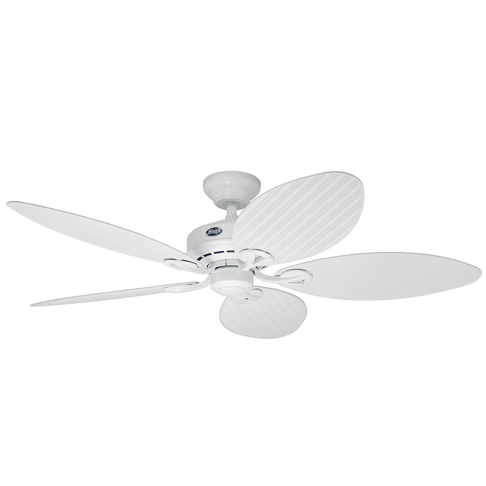 Hunter Bayview takvifte, hvit - takvifte uten lys - lampe Stue / spisestue - plast, st?l, rustfritt st?l
