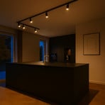 Calex Schienenset, 6 GU10-Spots, schwarz, Länge 3 m, Metall