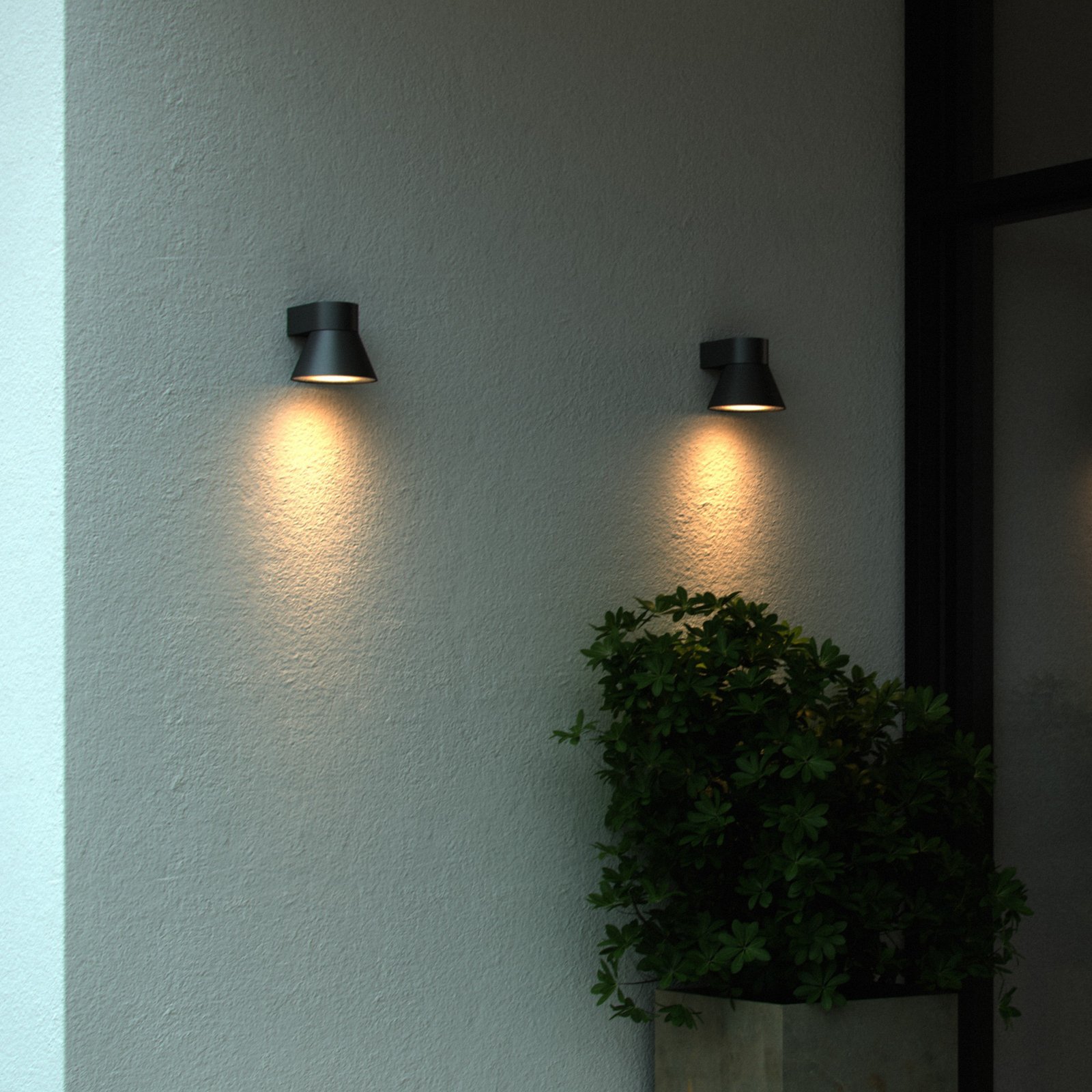 Kyklop Cone Candeeiro de Parede Exterior Black - Nordlux