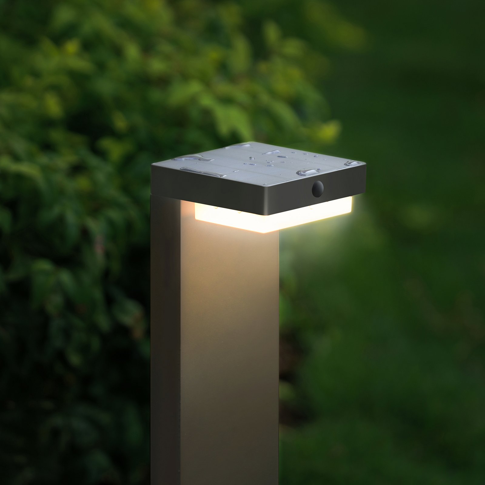Lampe d'extérieur LED rechargeable 800104, anthracite, IP44, capteur