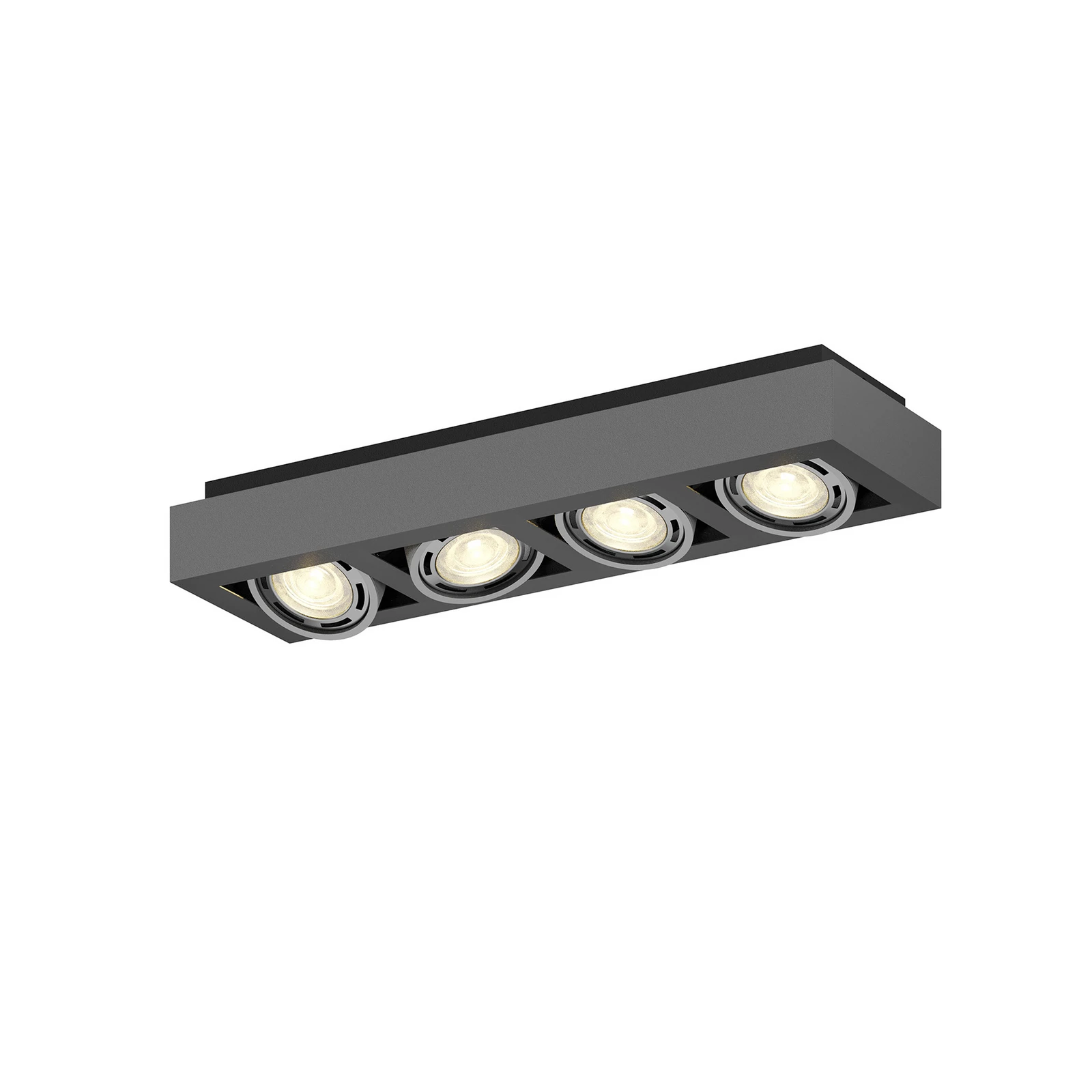 Arcchio downlight de techo Ronka, 65 cm, 4 luces, gris, GU10