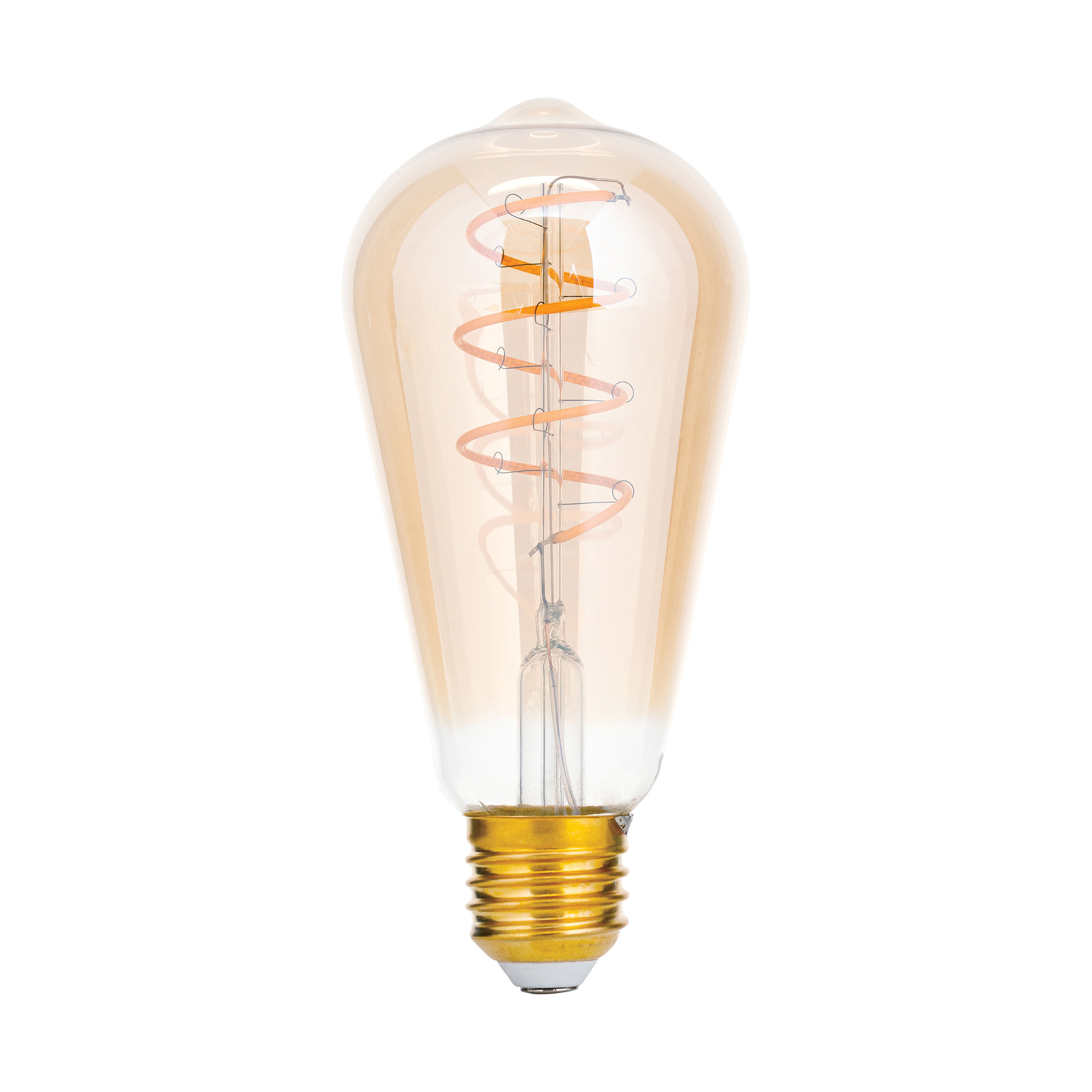 Rustic LED bulb E27 ST64 4W amber 2,200K dimmable