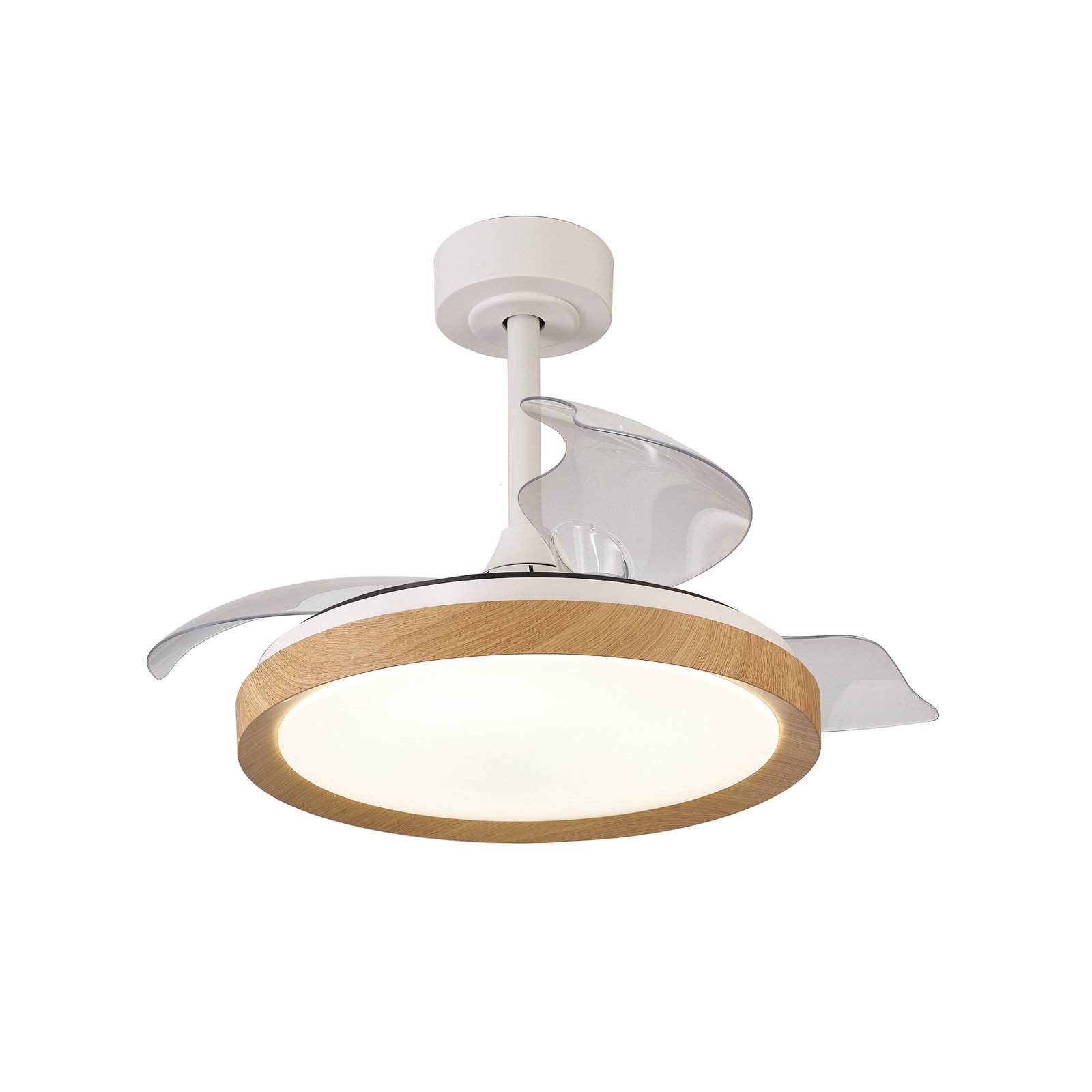 Ventilatore da soffitto a LED Mistral Mini legno DC silenzioso Ø 91 cm CCT