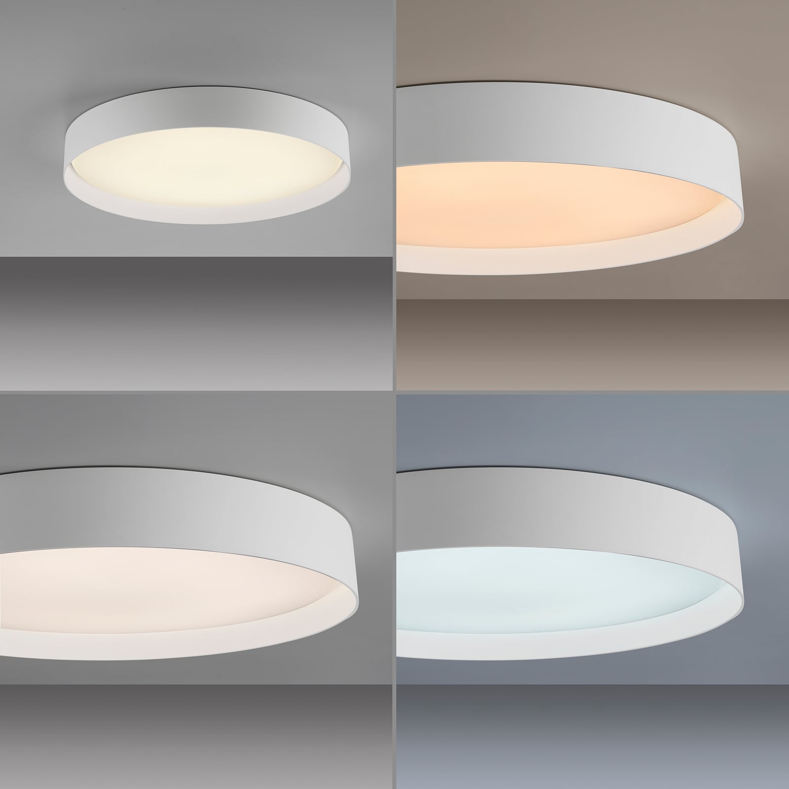 LED lubinis šviestuvas „TAVOLI“, baltas, skersmuo 49 cm, metalas, CCT,