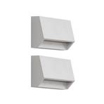 Lindby LED outdoor wall light Appeso, length 10 cm, set of 2