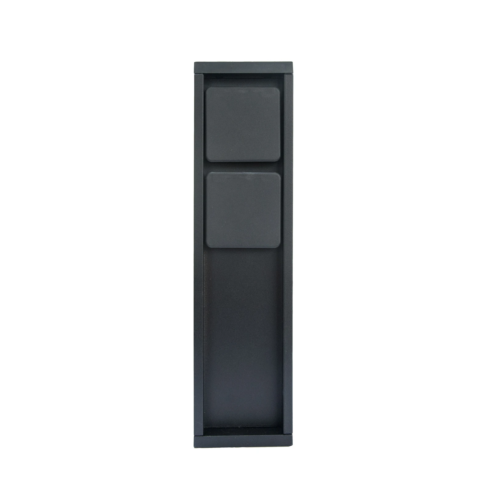 Colonnina con prese MAINS, nera, doppia, altezza 24 cm, IP54, 3500 W