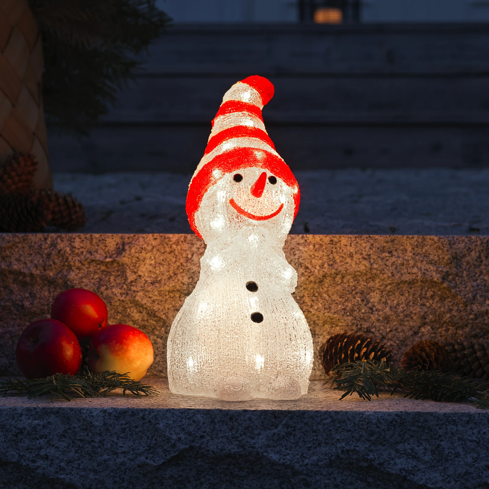 LED-Leuchtfigur Schneemann für außen, IP44