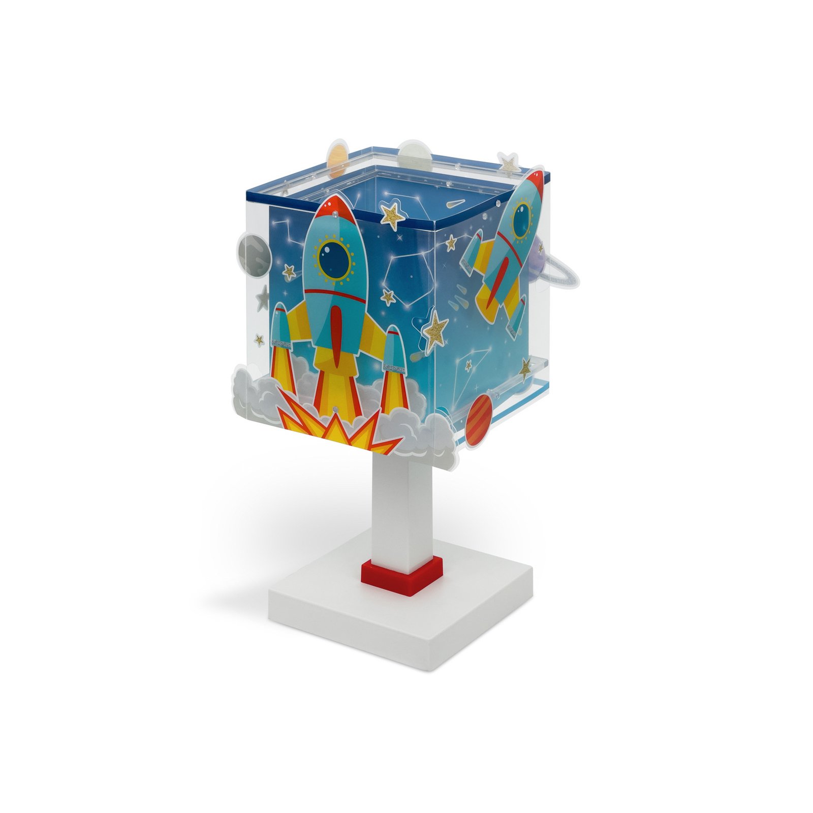 Lampada da tavolo per bambini Rocket, G4, larghezza 14 cm