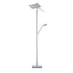 Evolo CCT LED-gulvlampe med læselampe nikkel/krom