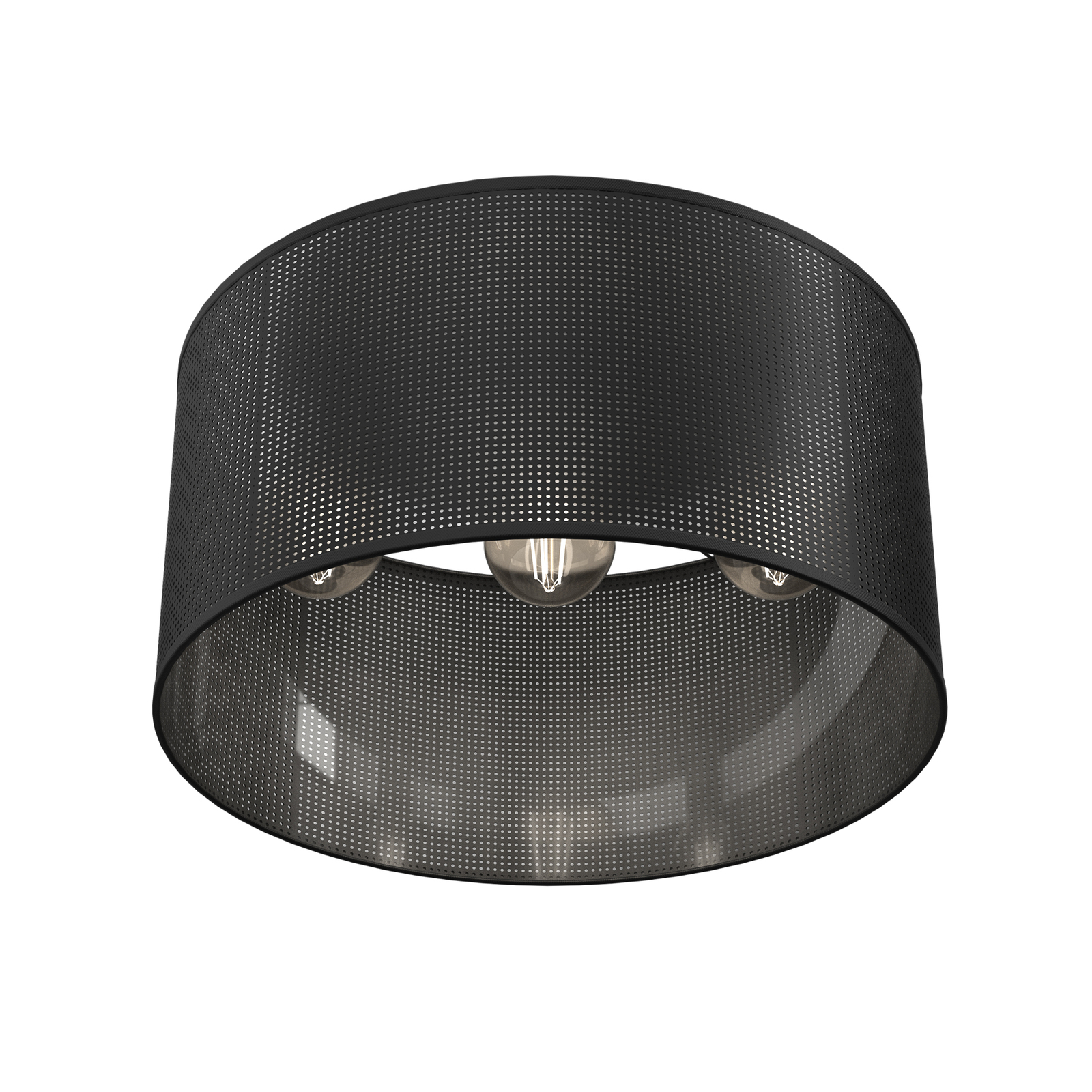 Jovin ceiling light, 3-bulb, one lampshade, black